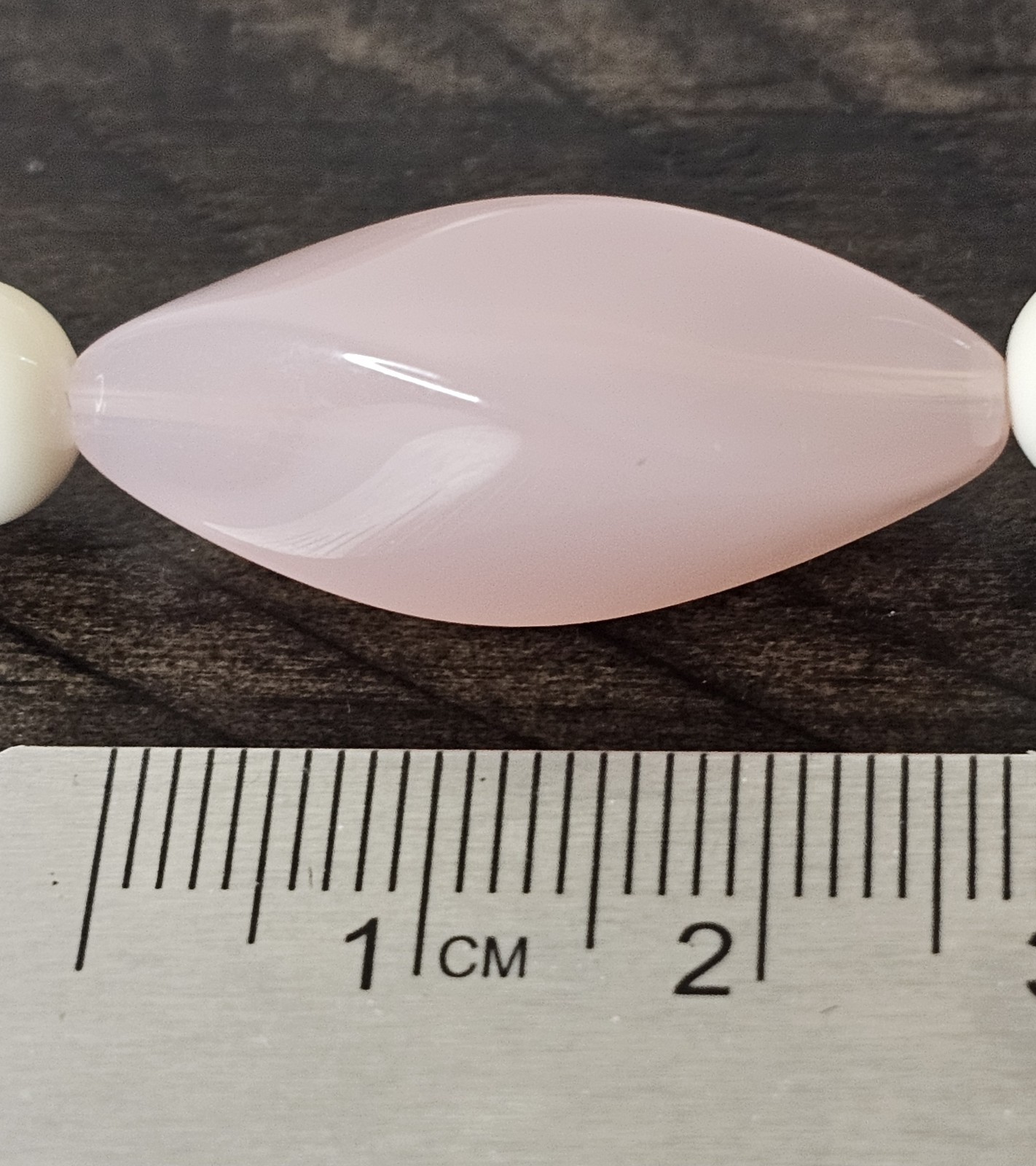 Vintage Glass Beaded Necklace Pink Purple White 27 Inches Retro Costume Jewelry