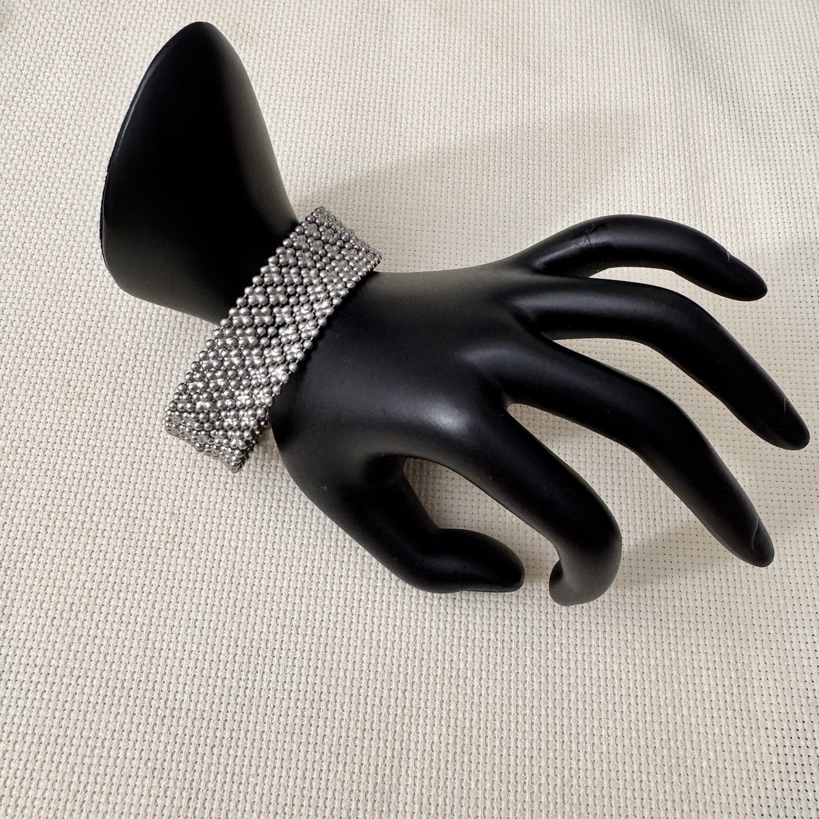Vintage Liquid Metal Flexible Mesh Bracelet with Box Clasp