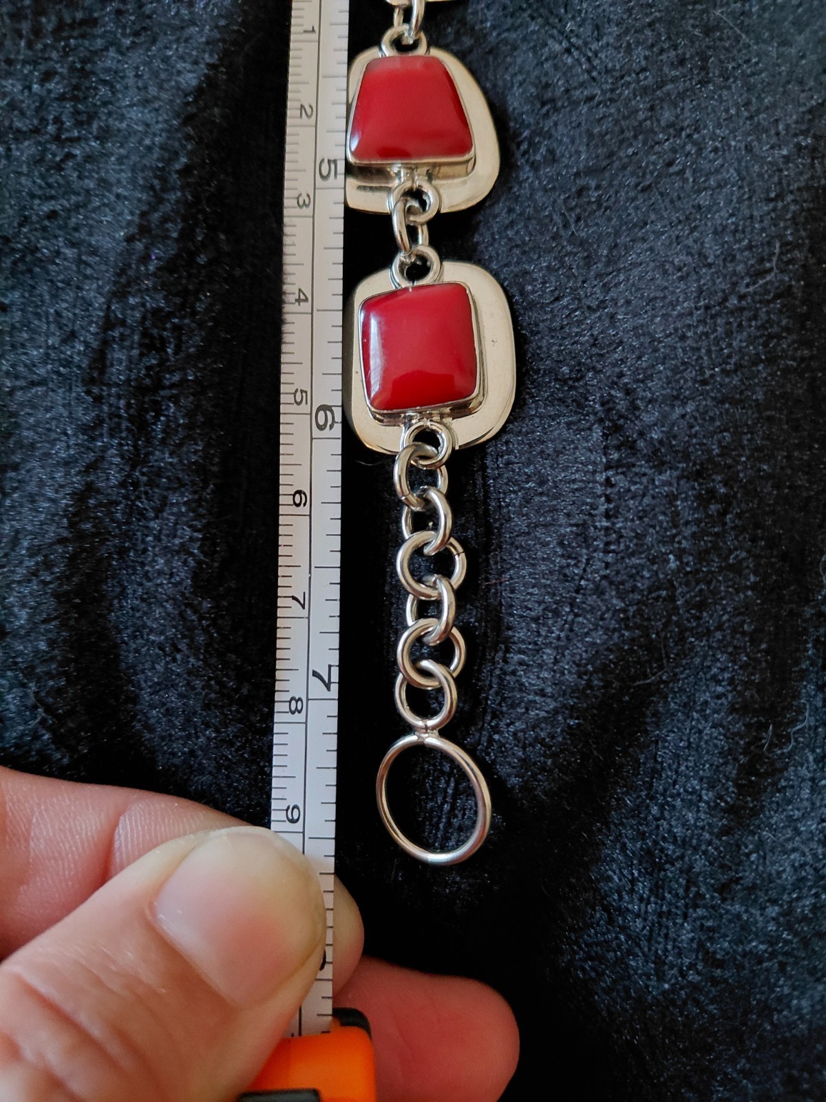 Taxco Vintage Signed ATI Mexico Sterling Silver Red Jasper Bracelet And Ring Set
