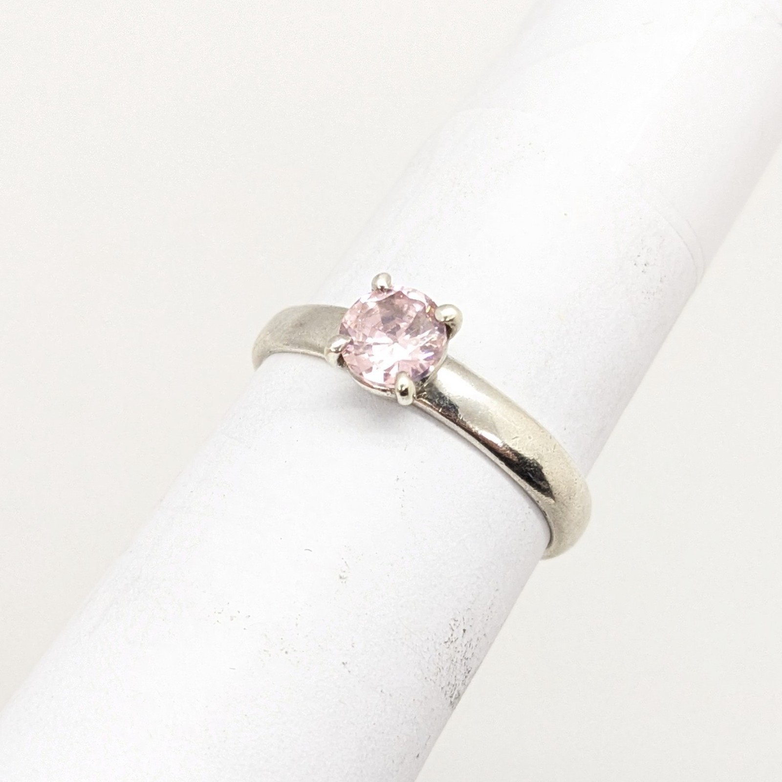 Vintage Luxury RING Silver 925 with Chic Bright Stone -size: 7.5US (17.5mm)| #40