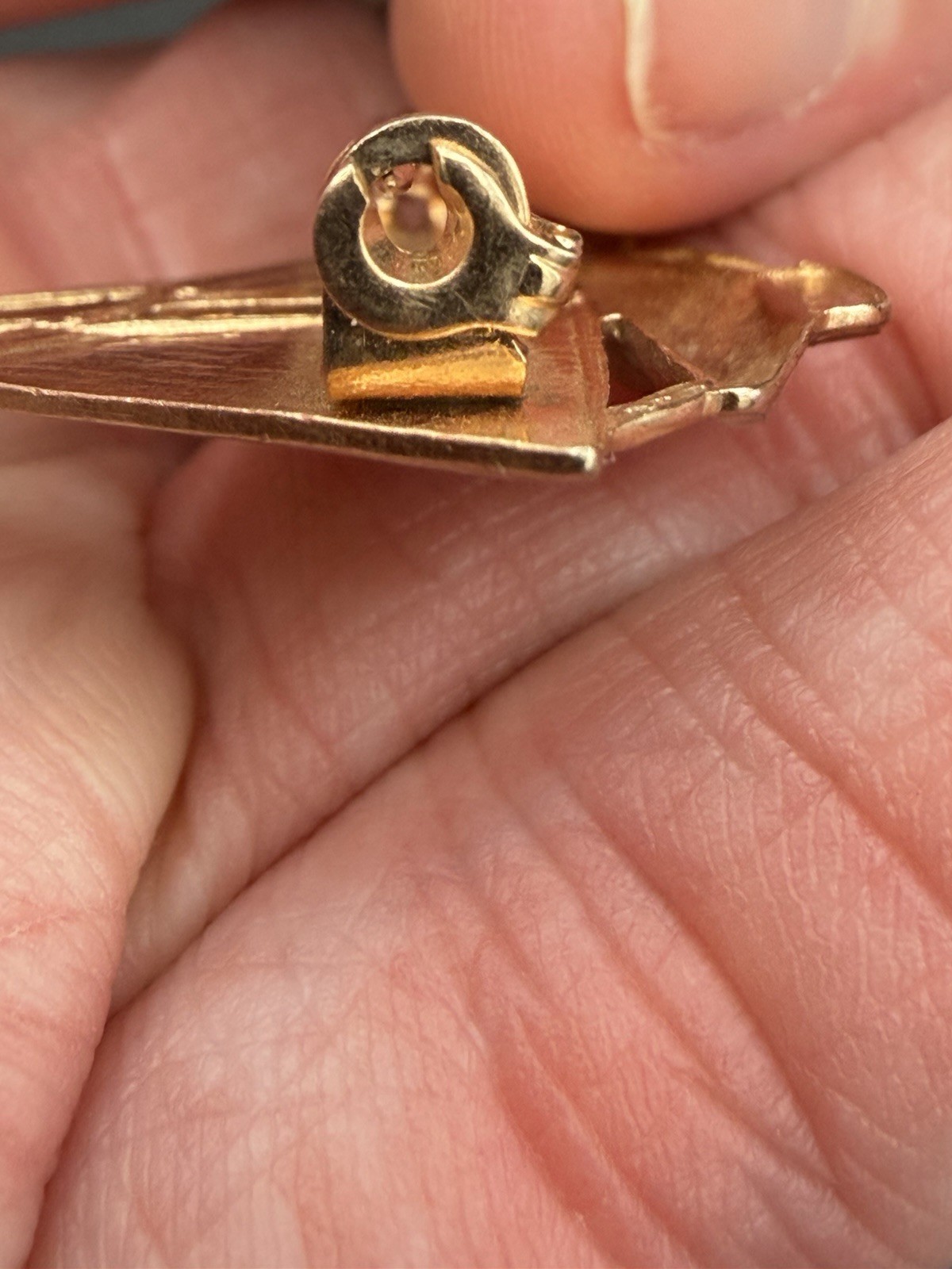 Vintage Gold Filled Ship Pin Engraveable Sailboat Brooch Gold