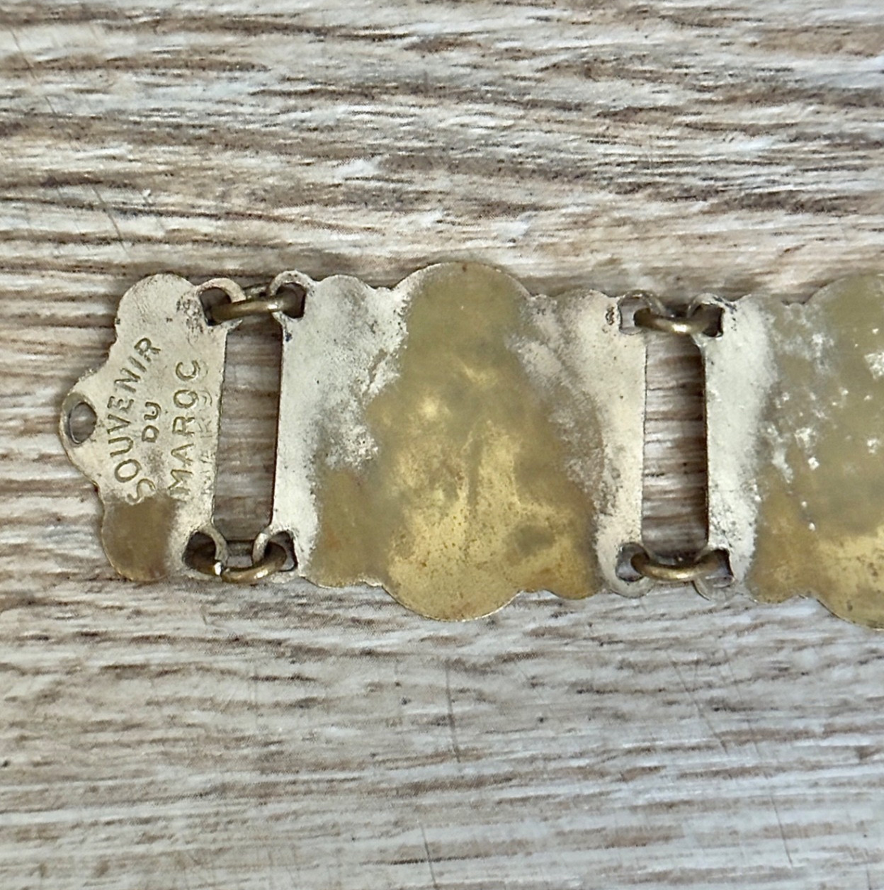 Vintage Arabian Nights Story Teller Panel Bracelet Souvenir Du Maroc