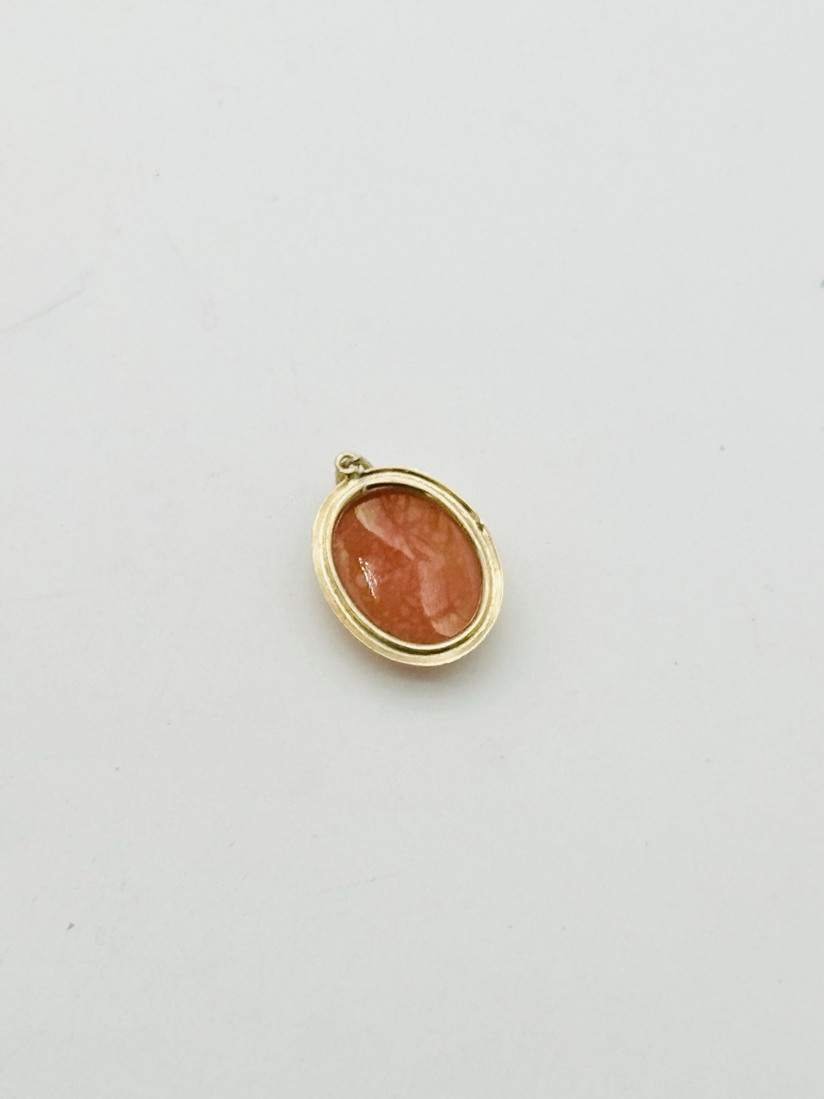 Victorian BDA 10k Yellow Gold Pendant Hand Carve Conch Shell Authentic Cameo G1