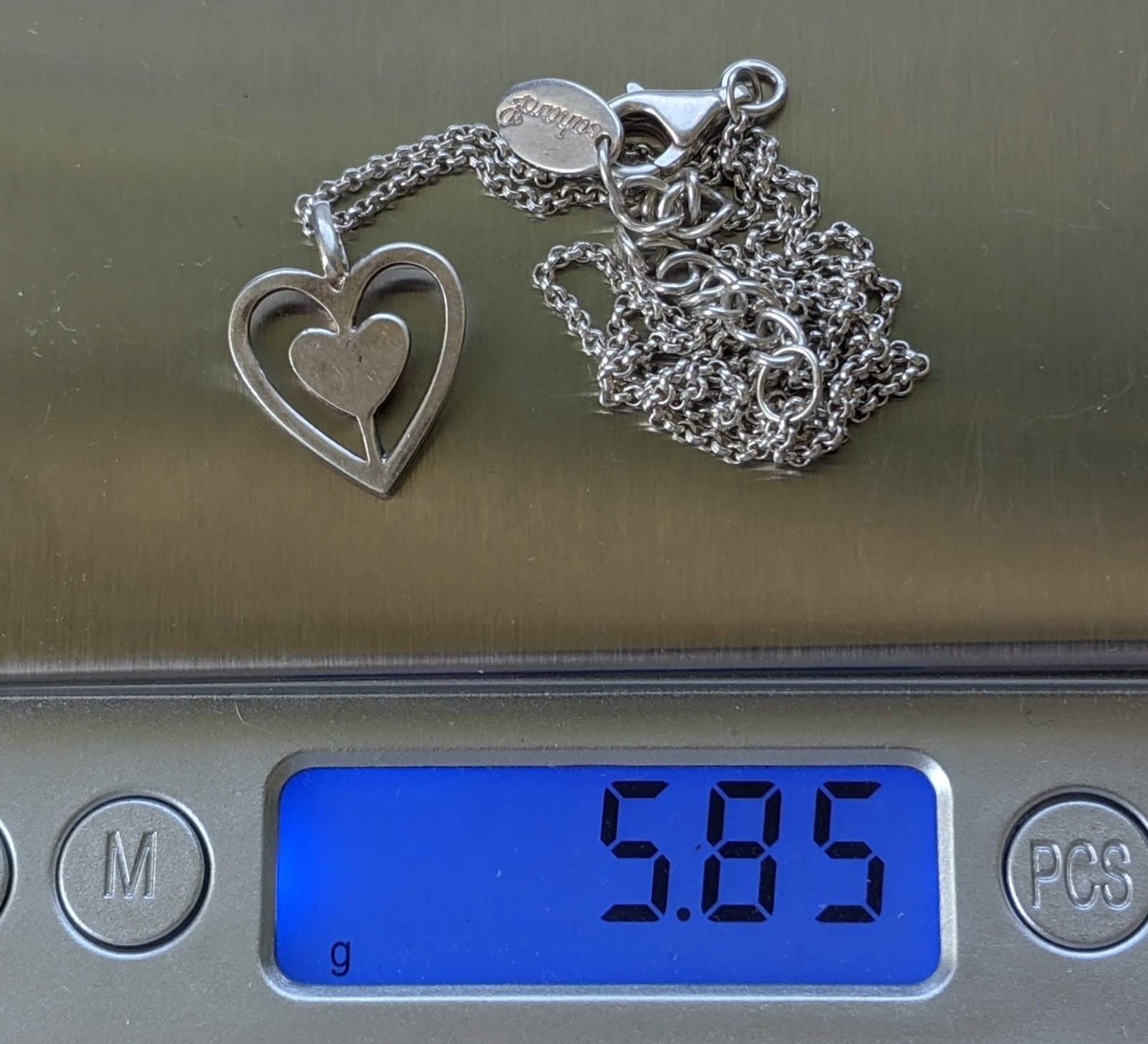 Vintage Necklace sterling silver 925. Сhain length 45 cm. Weight 5.85 g. Sahara.