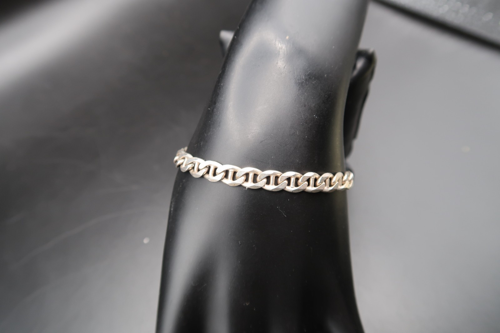 Vtg Sterling Silver Mariner or Anchor Link Bracelet 925 6.5″ Beautiful