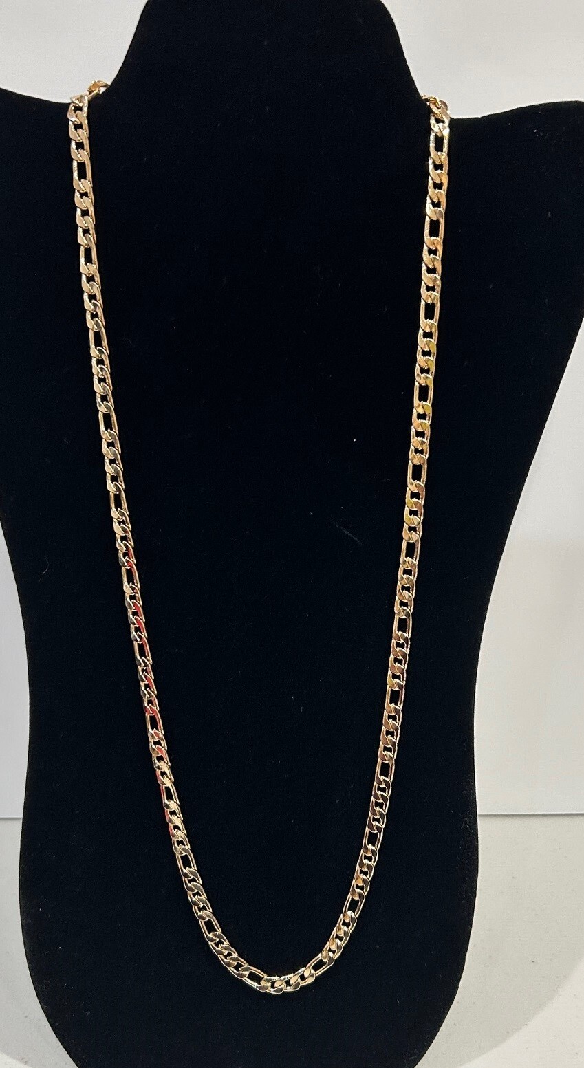 Gold Tone Large Link 28″ Adjustable Necklace with Lobster Claw Clasp