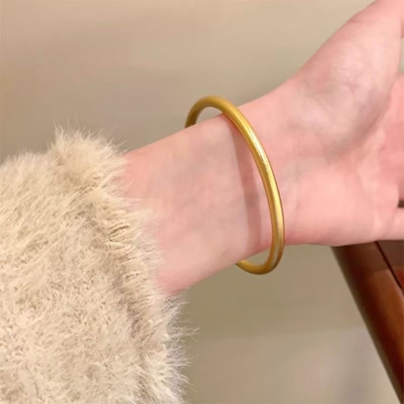 Gold Plated Clover Bracelet Bangle Set Lucky 4-Leaf Stackable Jewelry for woman