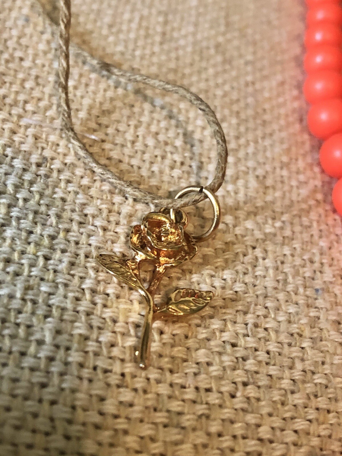Lot of 20 Vintage to Modern Jewelry Mix Matching Orange Gold Tone Peach Brown