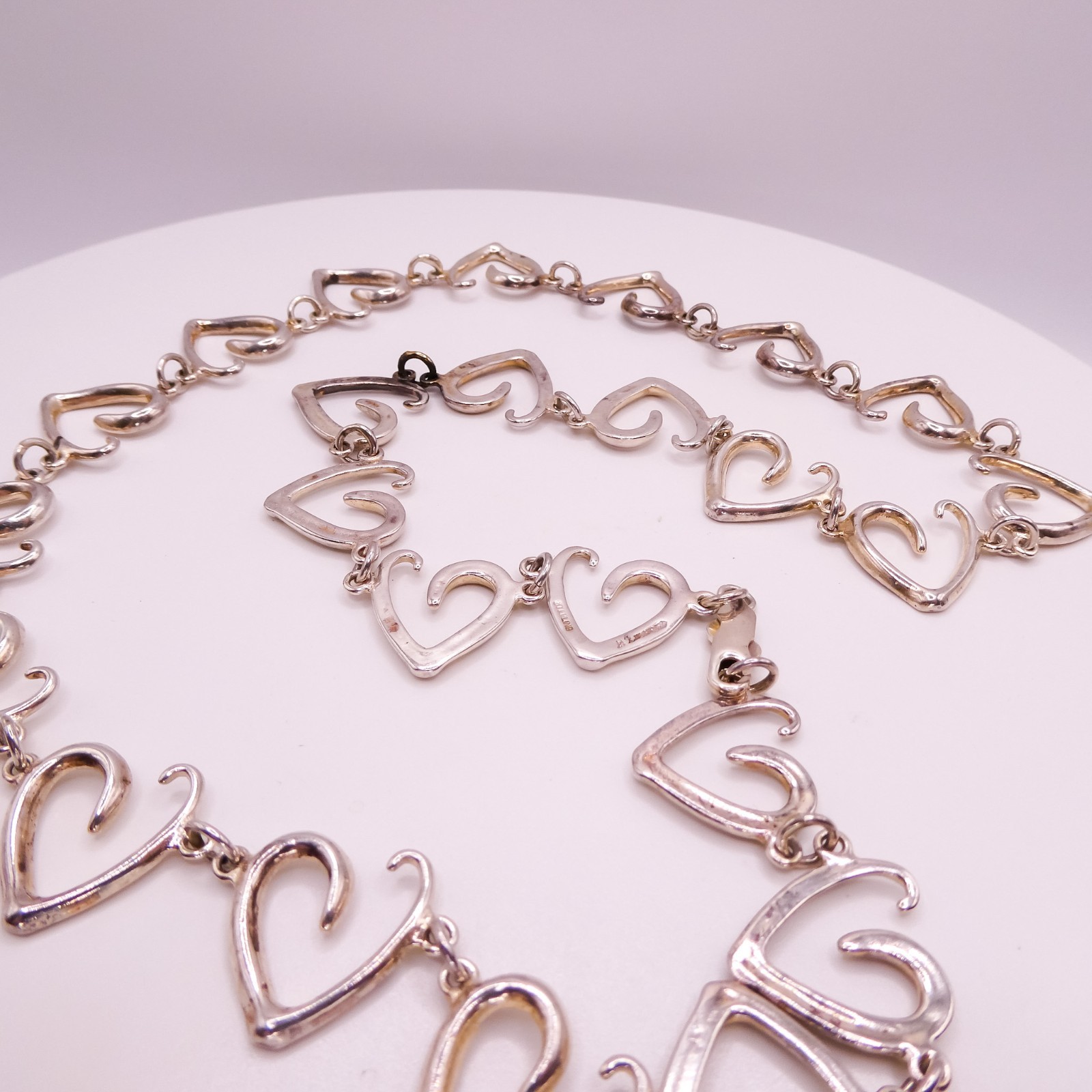 P Emerson Sterling Silver 925 Open Heart Station 23.5″ Women’s Necklace
