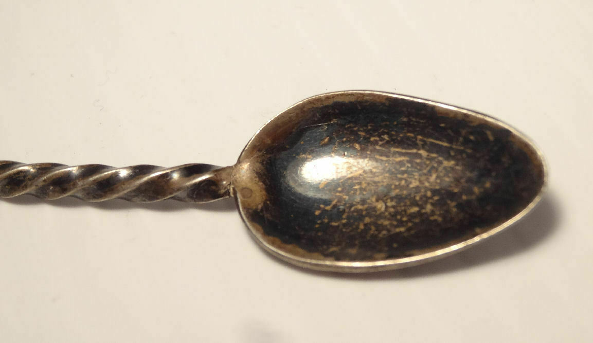 Antique Navaho Silver Twist Cocktail Spoon