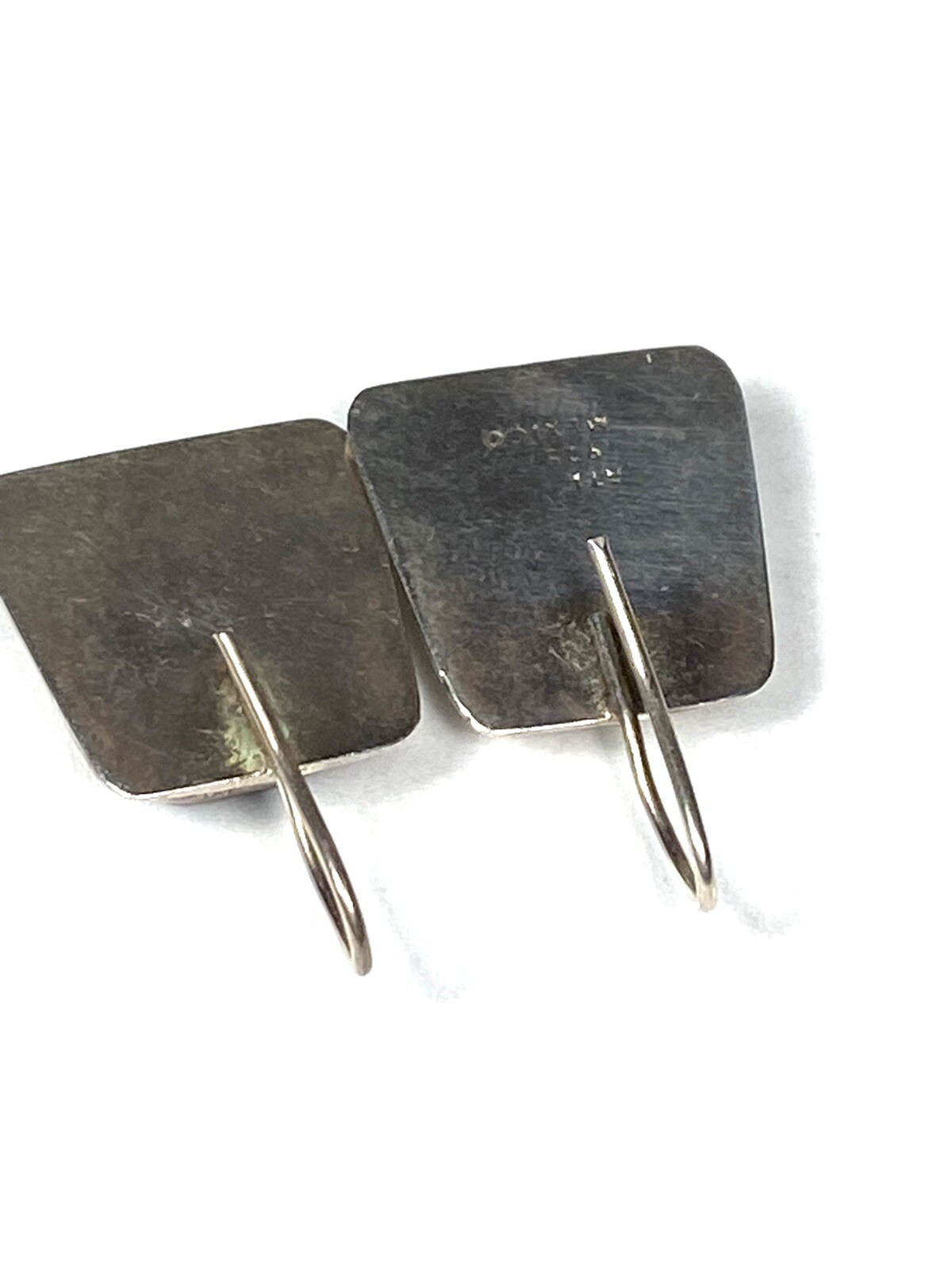 925 ATI Mexico Earrings Sterling Silver Black Onyx Art Deco Vintage 8.15g