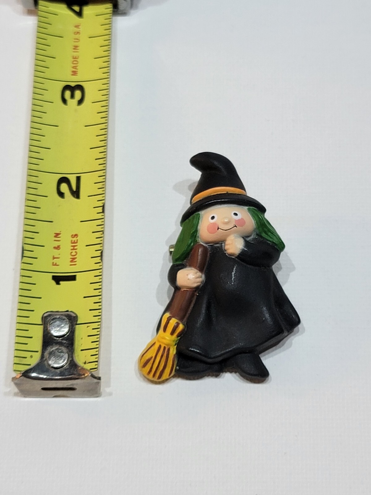 Vintage Witch Lapel Pin/Brooch Fun World Division 1980s Halloween Jewelry Kitsch