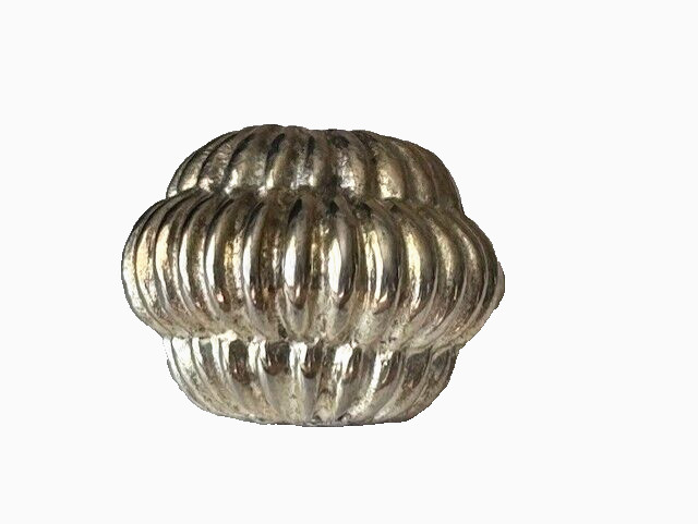 Gay Boyer Shell Earrings VTG Clip On Silver Tone 80s 90s Designer Signed