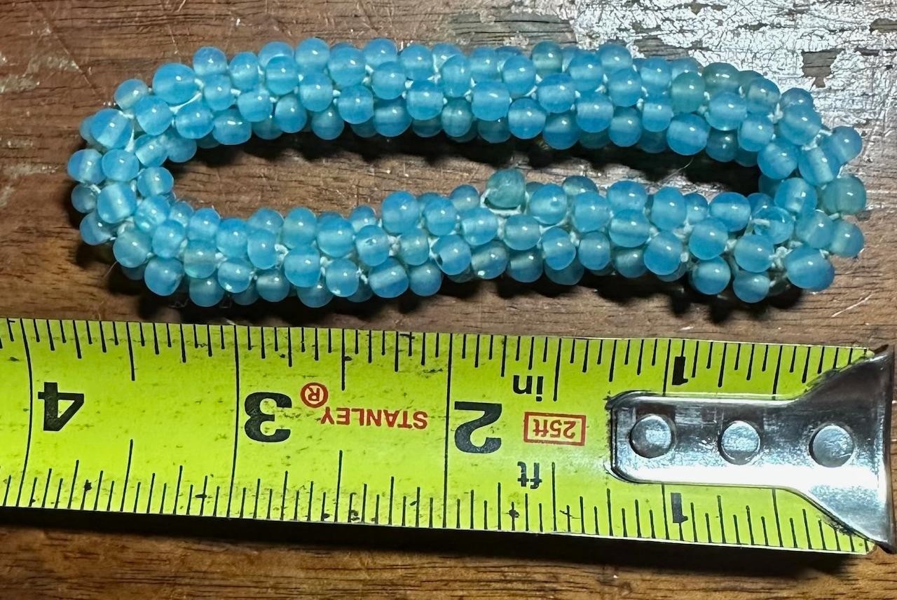 3 Beaded / Rhinestone Wide Stretch Bracelet lot Costume Jewelry #D17