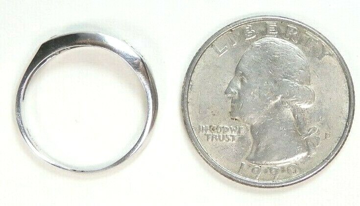 Antique Art Deco Diamond Wedding Band Platinum Ring Size 6.5 UK-M1/2 EGL USA
