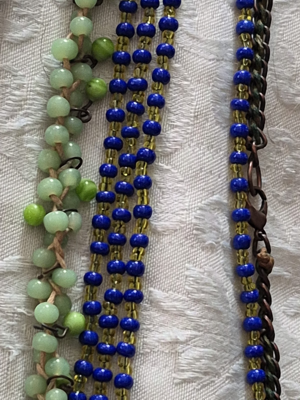 Vintage Crystal Glass Stone Bead Jewelry Lot Abalone Millefiori Necklace Earring
