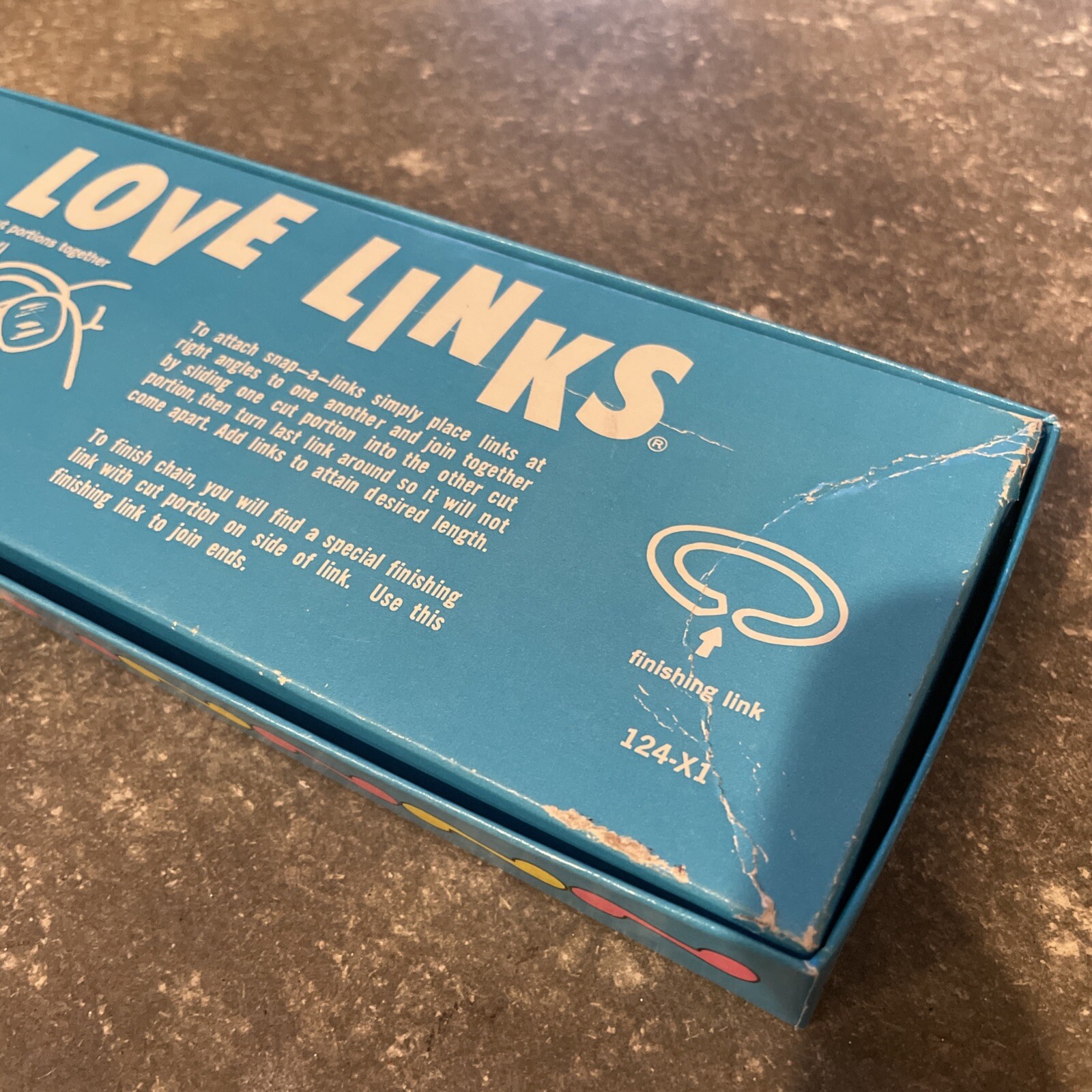 Vintage 1971 Milton Bradley Love Links Jewelry Box Plastic