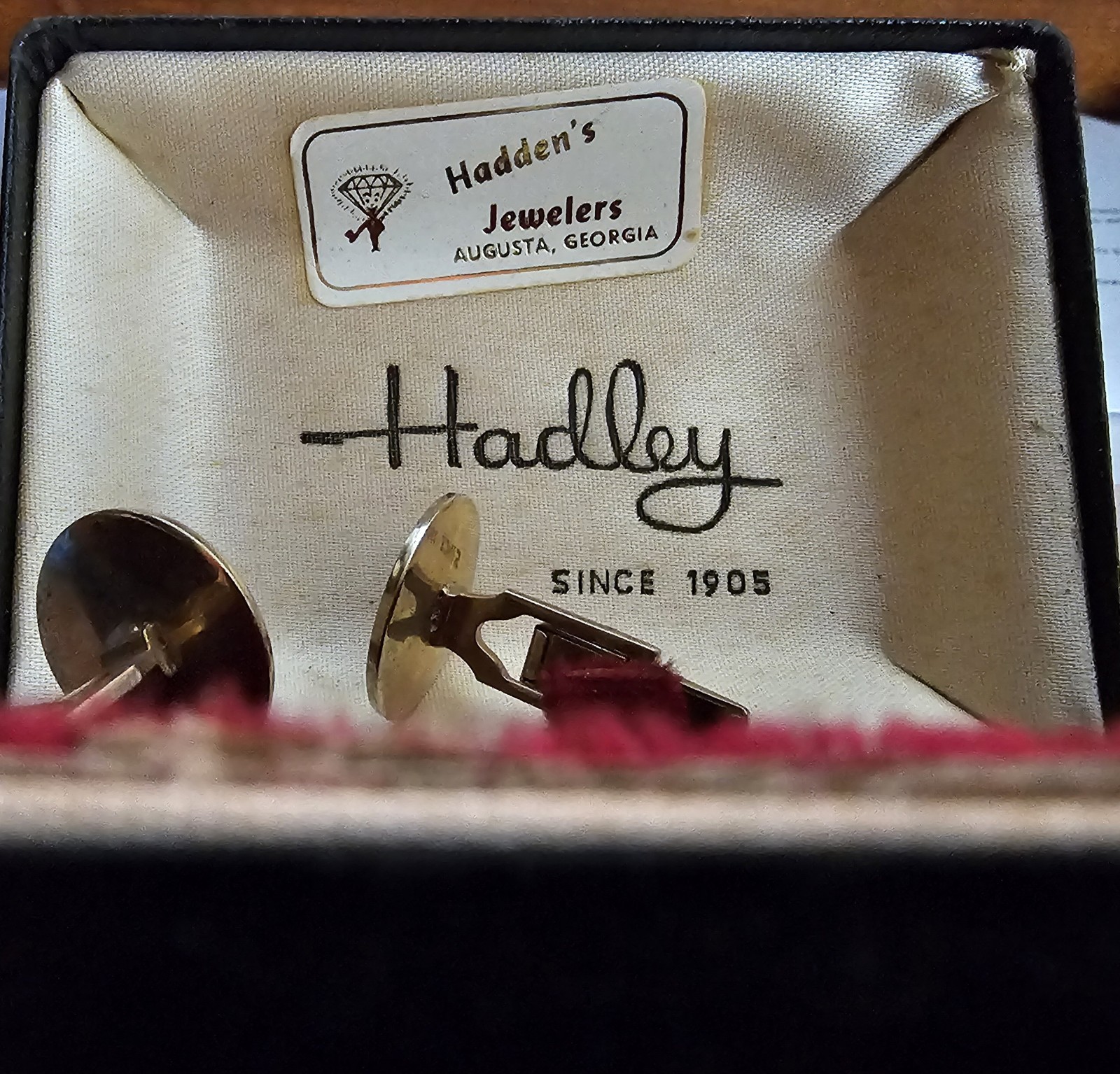 Vintage Gold Tone HADLEY Cufflinks “P” Intial