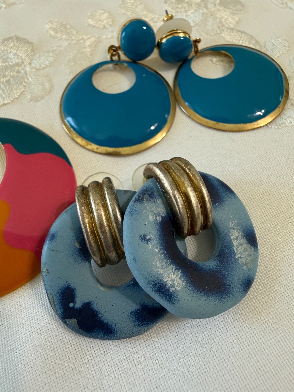 Vintage Pierced Earrings. 1990’s. Fun! Lightweight. 1980’s. Excellent Condition.