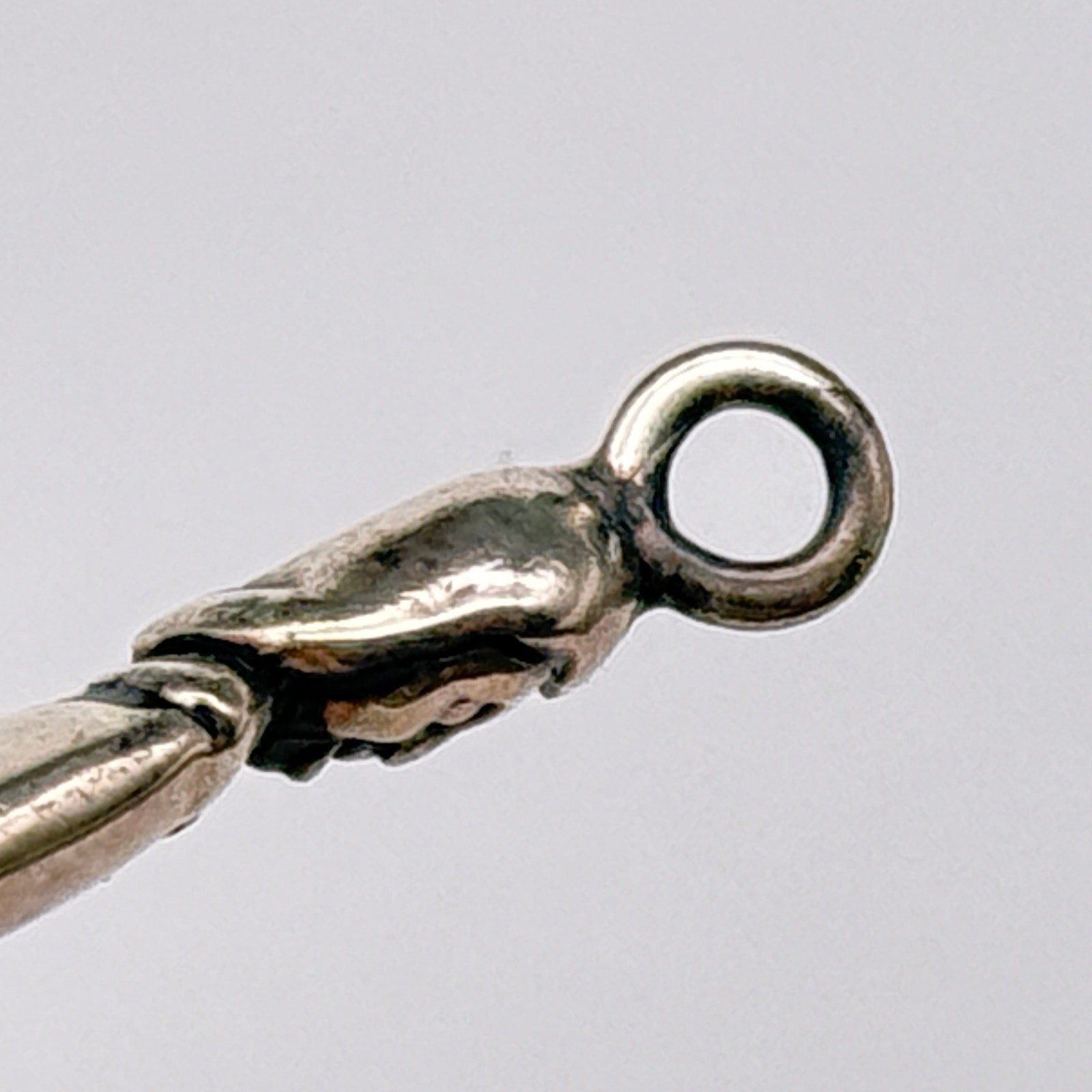 Vintage Figural Folk Art Person Silver Pendant