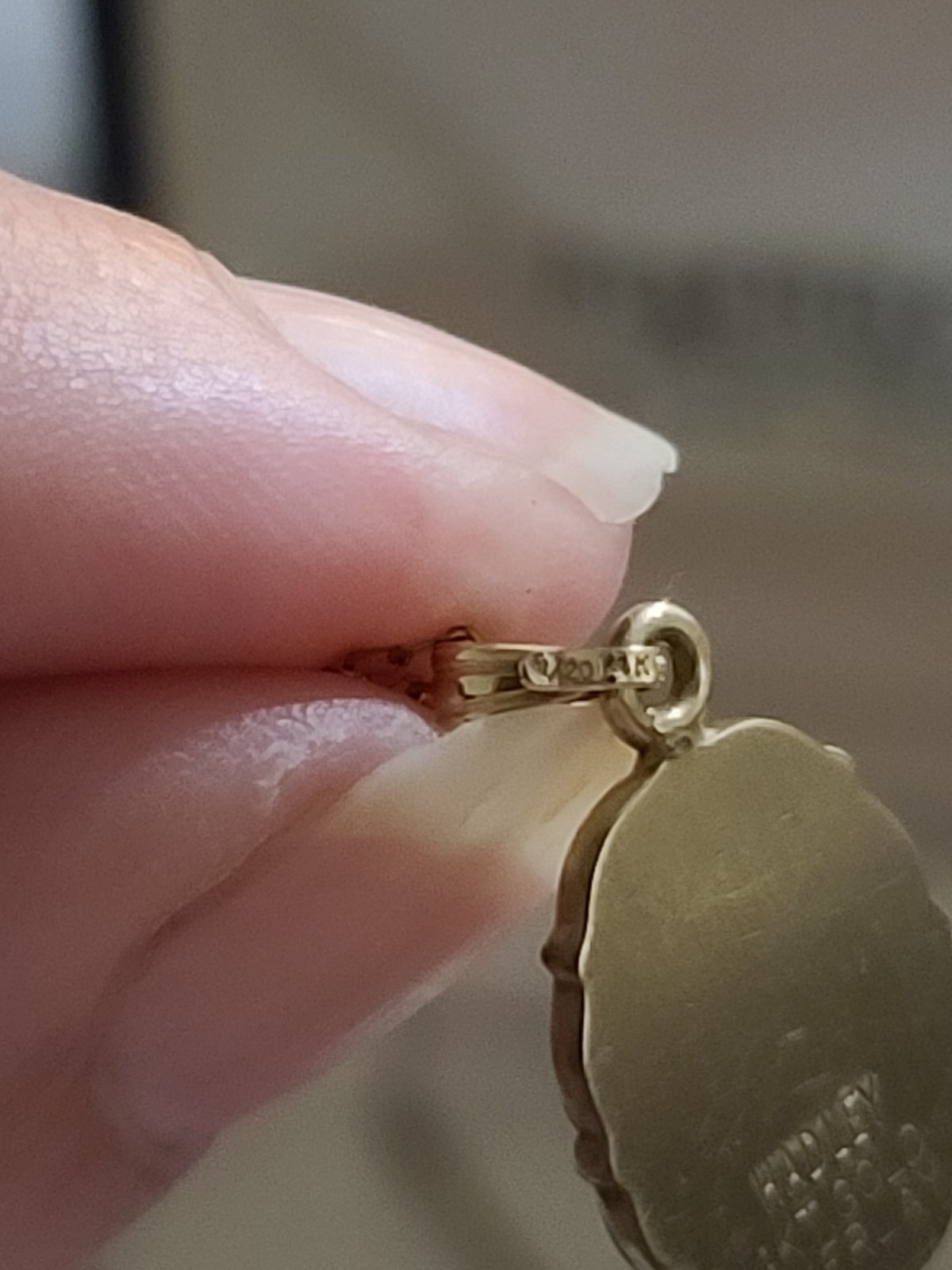 Hadley 14kt Gold Overlay Oval Pendant Signed
