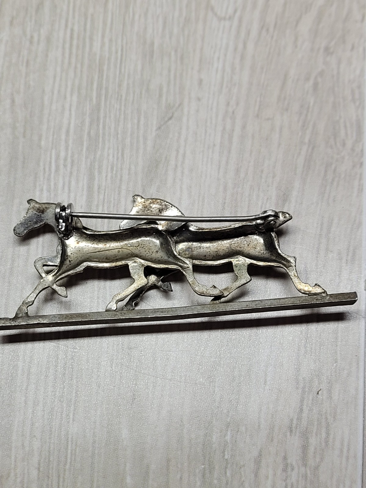 Vintage Sterling Silver Running Horse Brooch 925 Equestrian Pin Tested 6g
