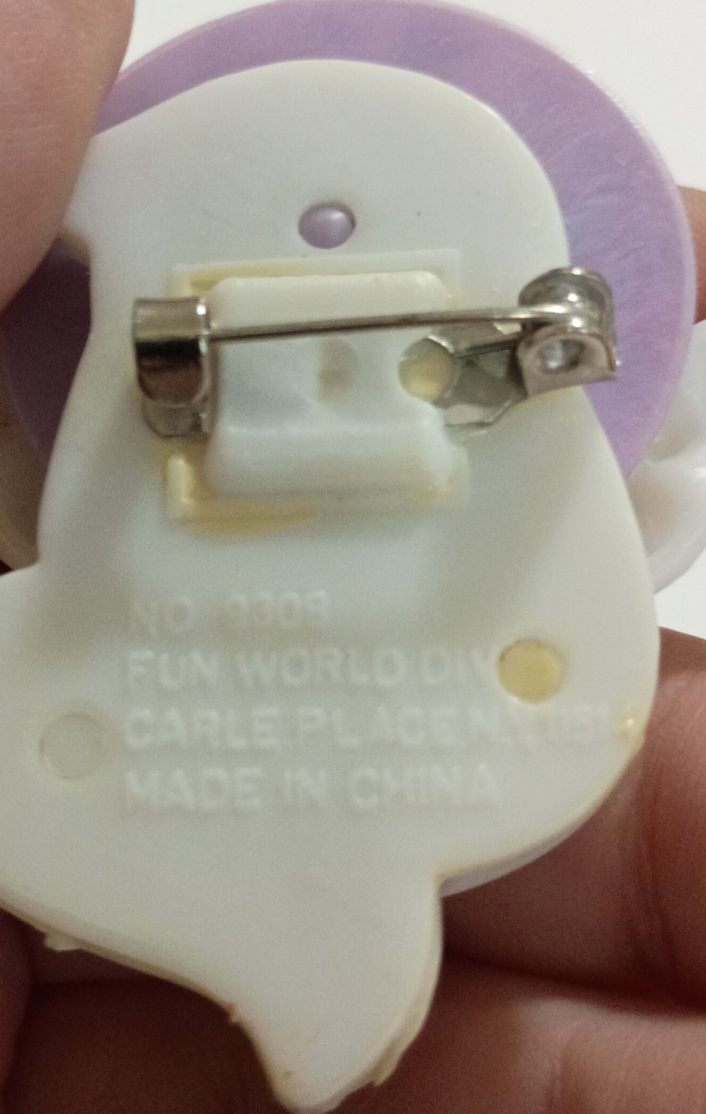 Vintage Halloween Ghost Boo! Spinning Pull-String Pin Fun World