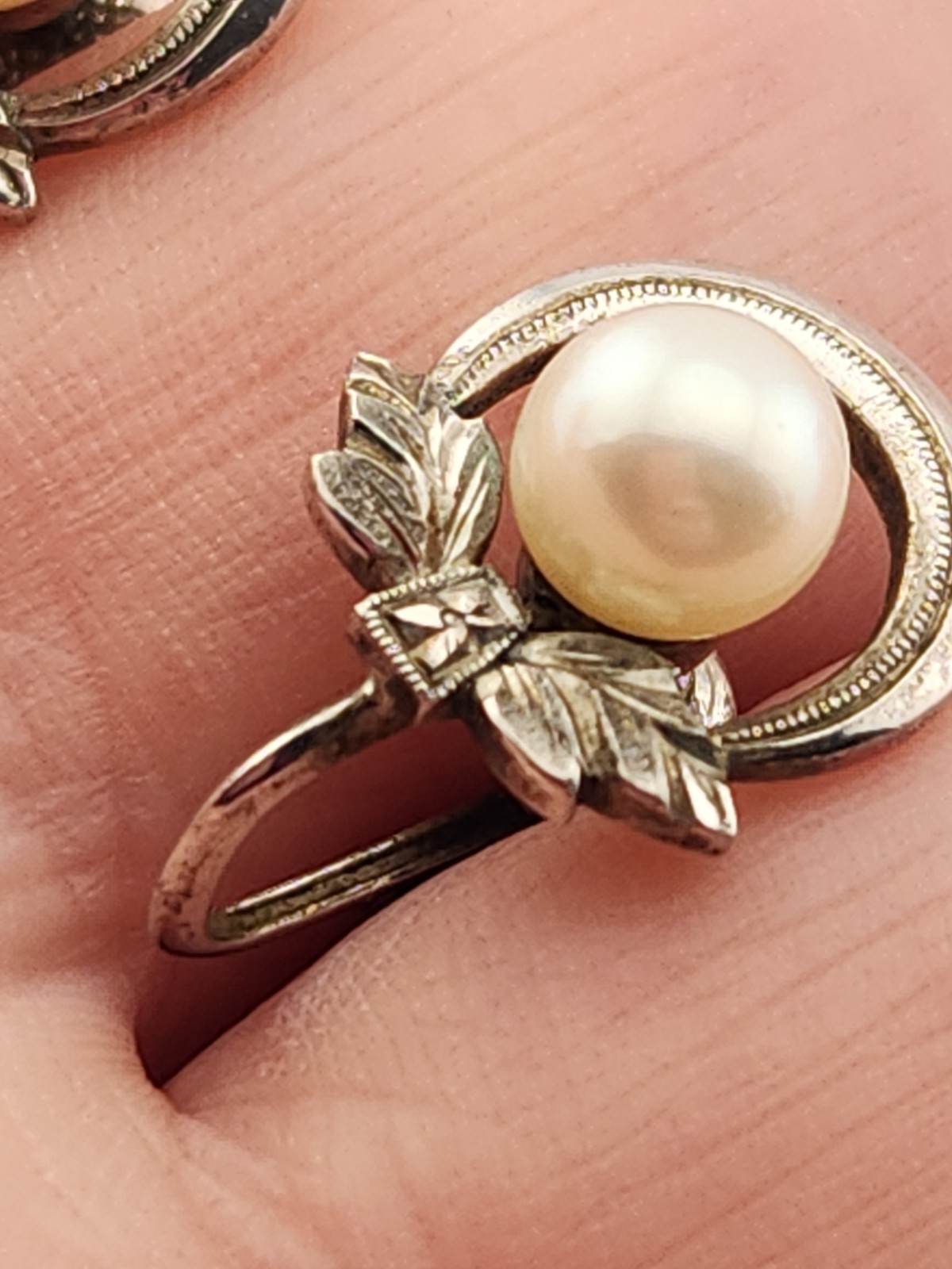 Vintage Mikimoto Pearl Earrings Sterling Silver M S Mark With Box Stunning Gift