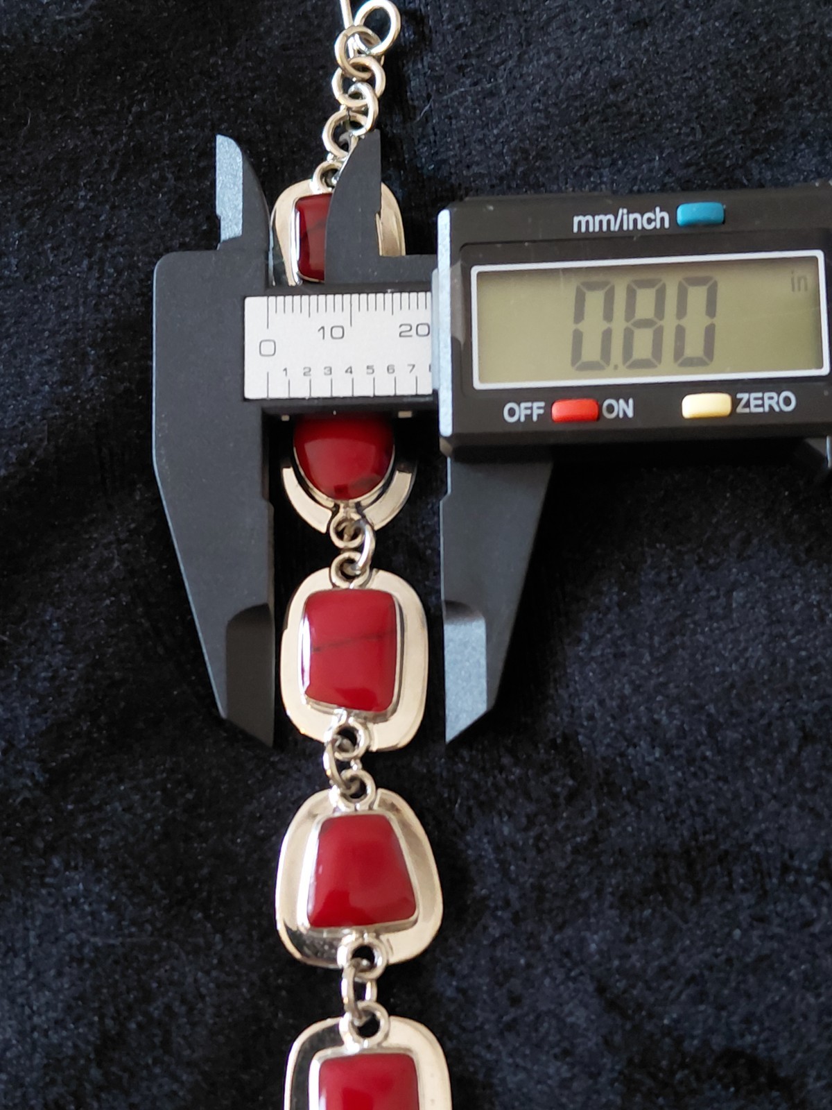 Taxco Vintage Signed ATI Mexico Sterling Silver Red Jasper Bracelet And Ring Set