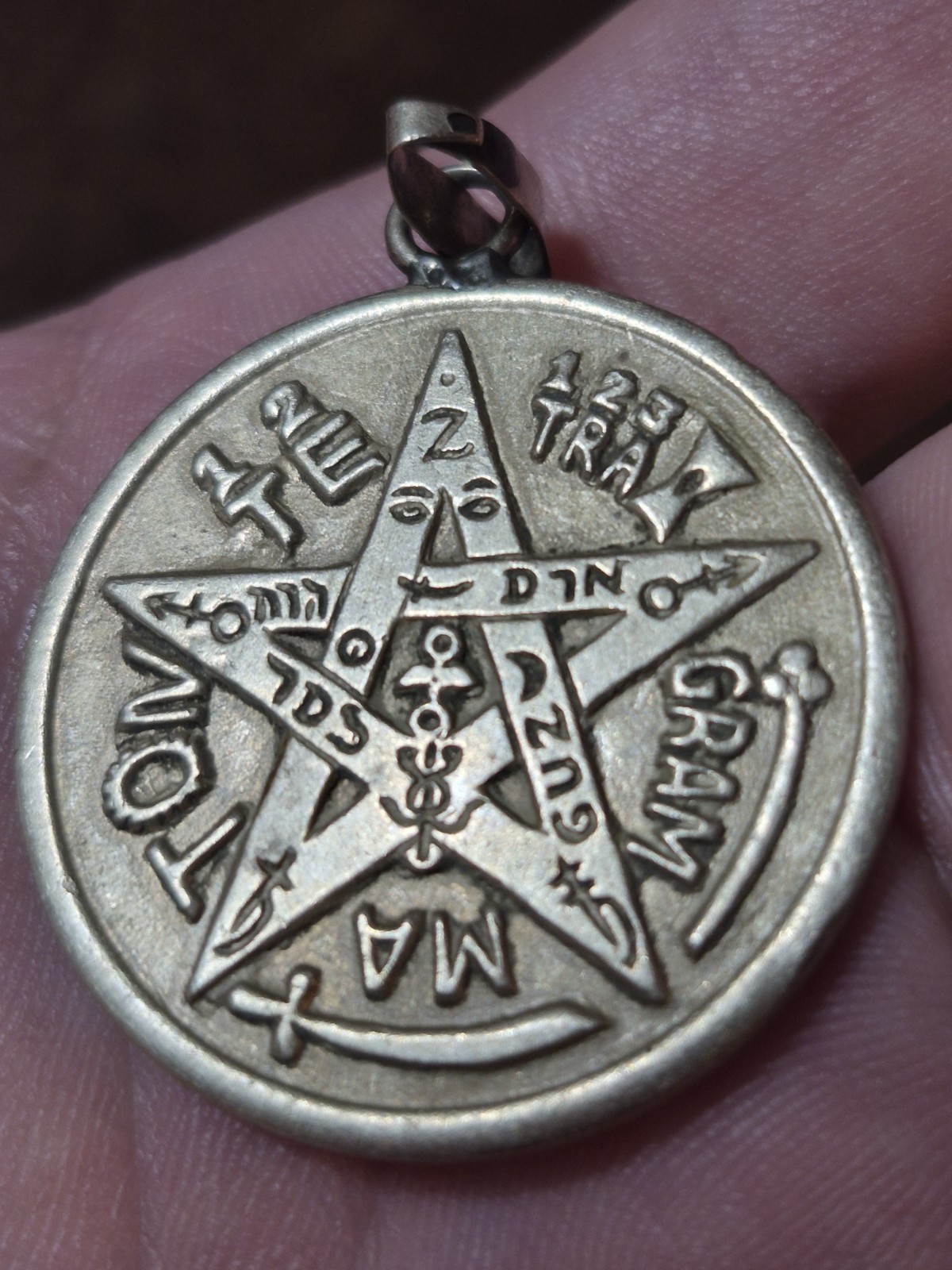 RARE VINTAGE SAINT CYPRIEN EXTERMINATOR TALISMAN EVIL PROTECTION PENDANT MEDAL
