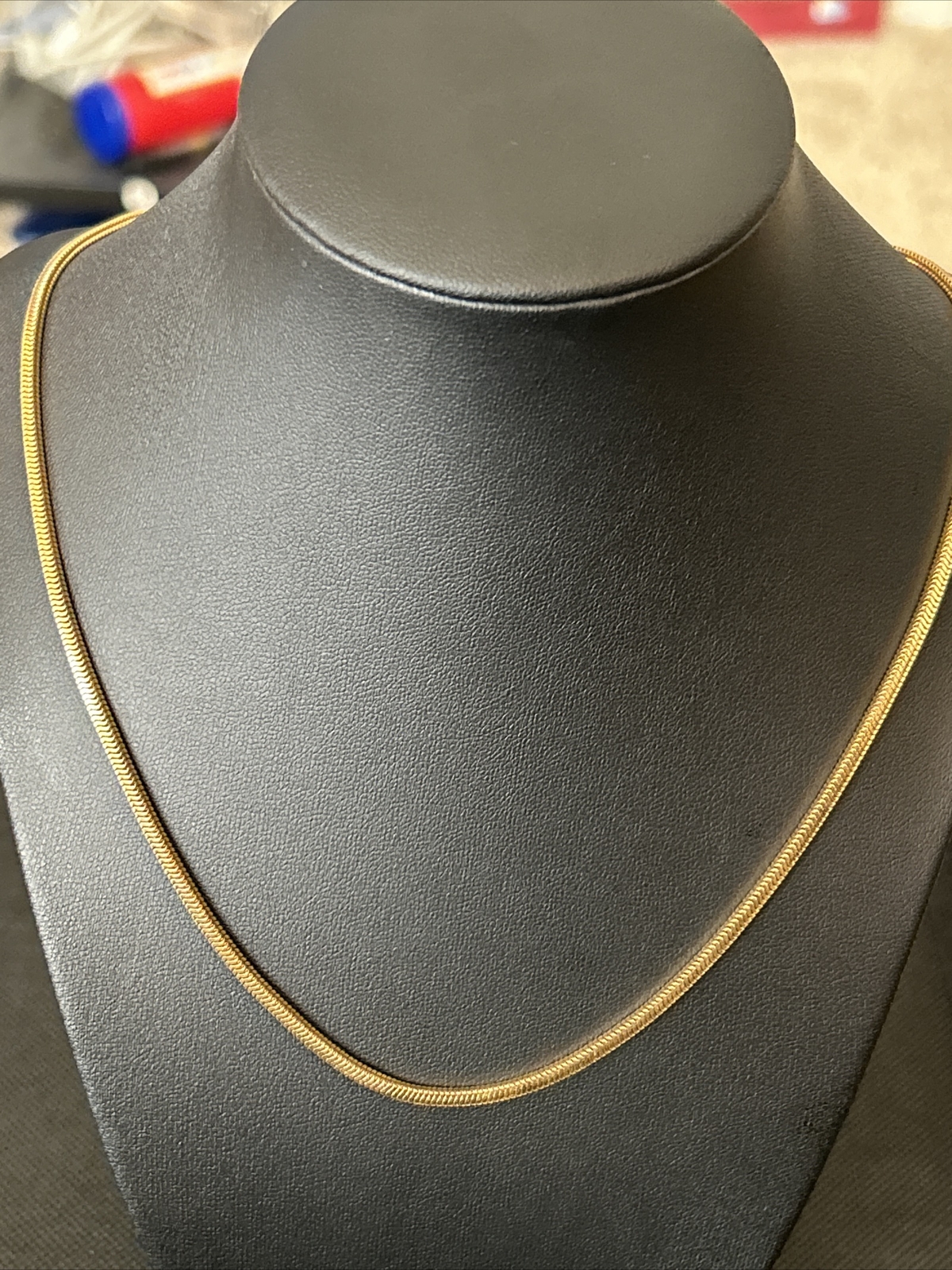 Necklace Chain Snake High Quality Gold Plated Gold Tone Americ KJ 19” GERMANY