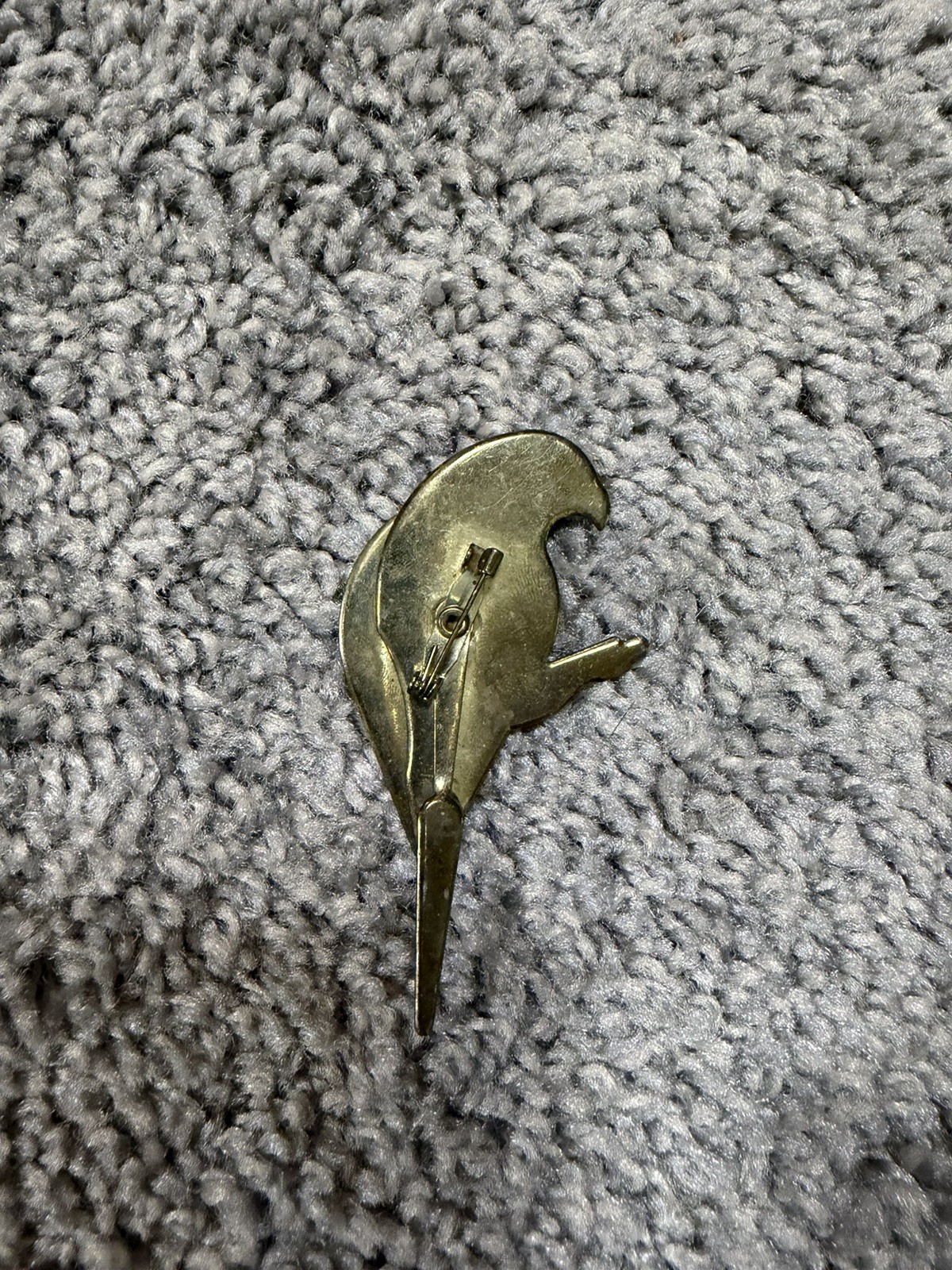 Vintage Brass Colorful Parrot Brooch Pin