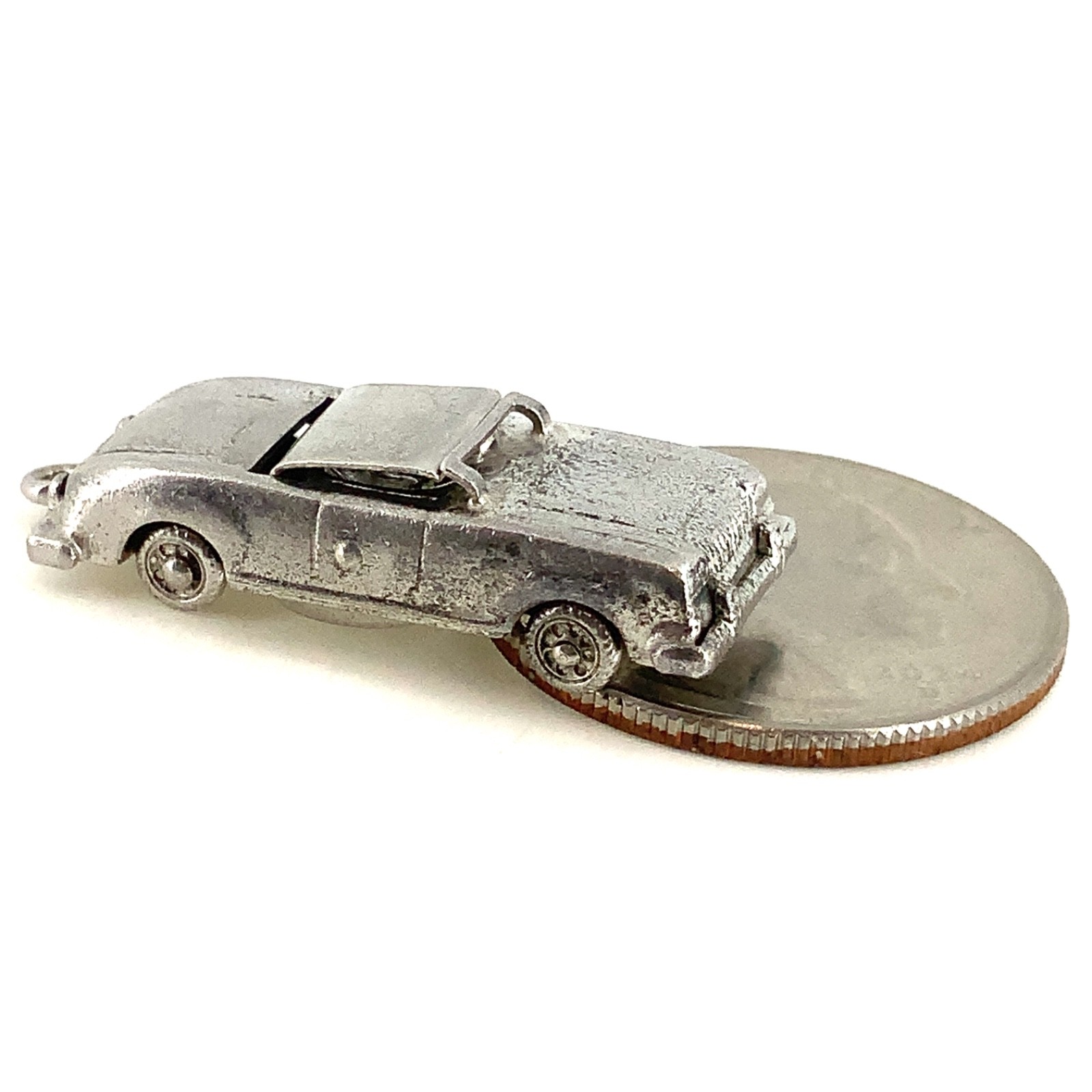 Sterling Silver Vintage Movable Roof Convertible Car Charm