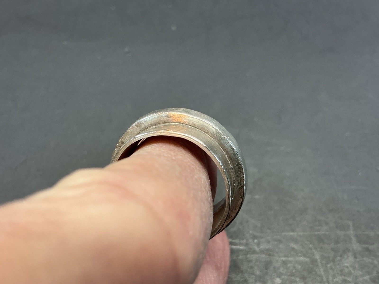 Size 6 ** 1/2 Inch WIDE BAND Sterling Silver Vintage Mexico 925 Ring