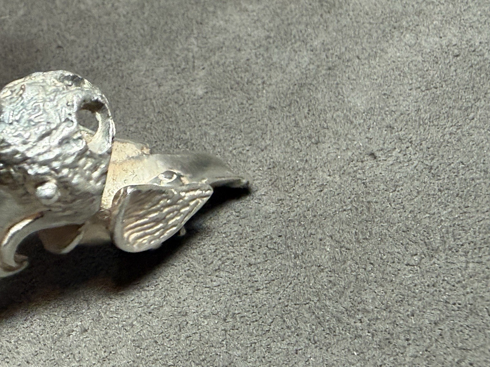 SIGI PENEDA Sterling Silver Parrot Bird Tropical 3d Handmade Necklace 25” LARGE