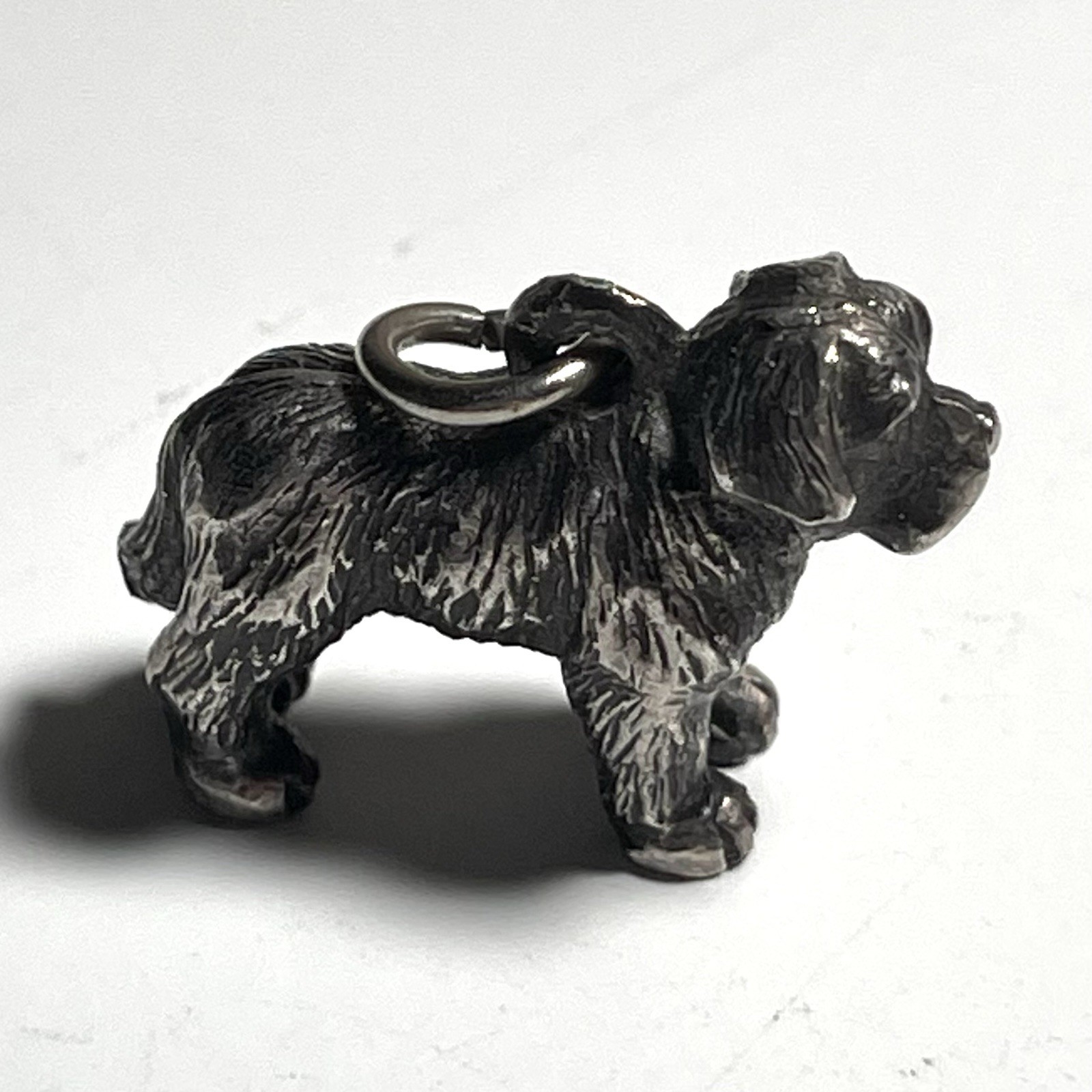 Pewter Bearded Collie Dog Charm Or Pendant 25MM Length Vintage – P76