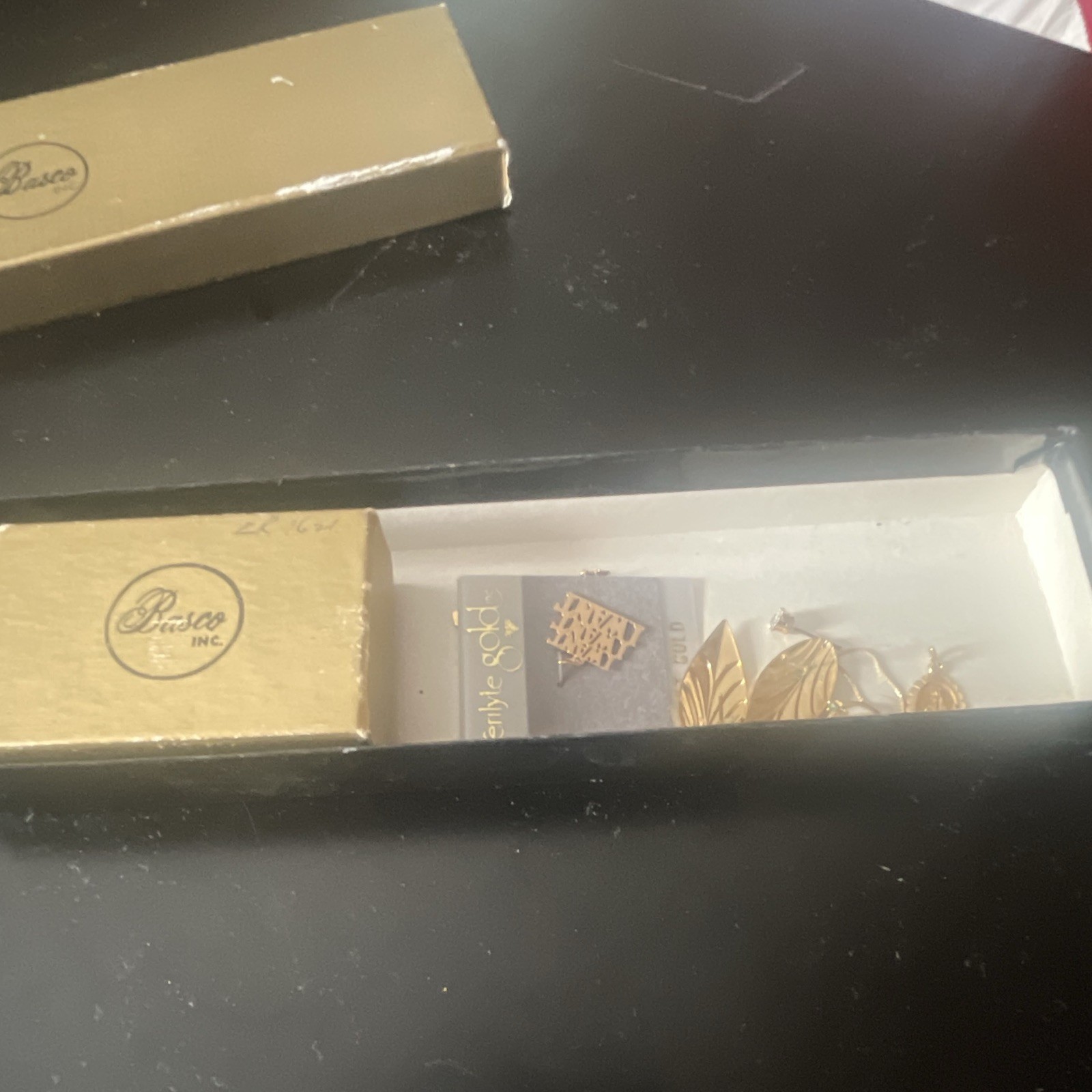 Basco Inc. Gold Tone Brooch Pin, 14 carat gold, in Box