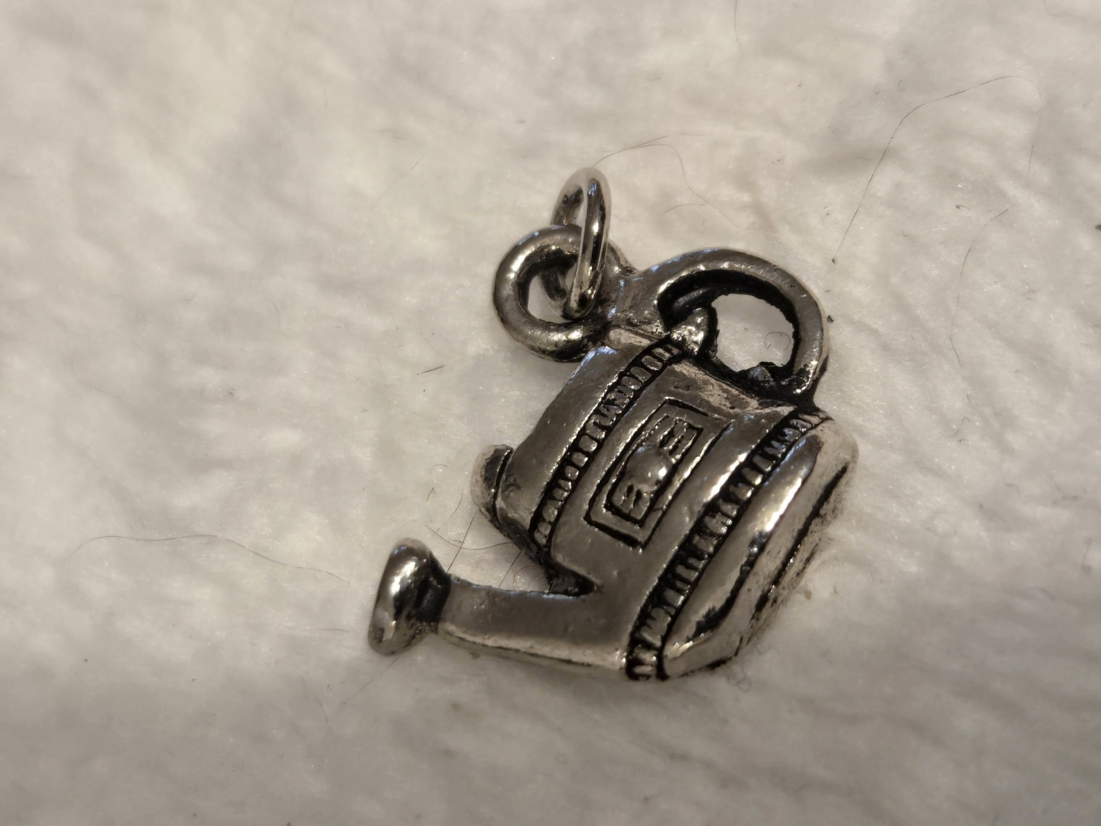 Lot of 4 Gardening Charms Silvertone Watering Can Bee Wheelbarrow Trowel