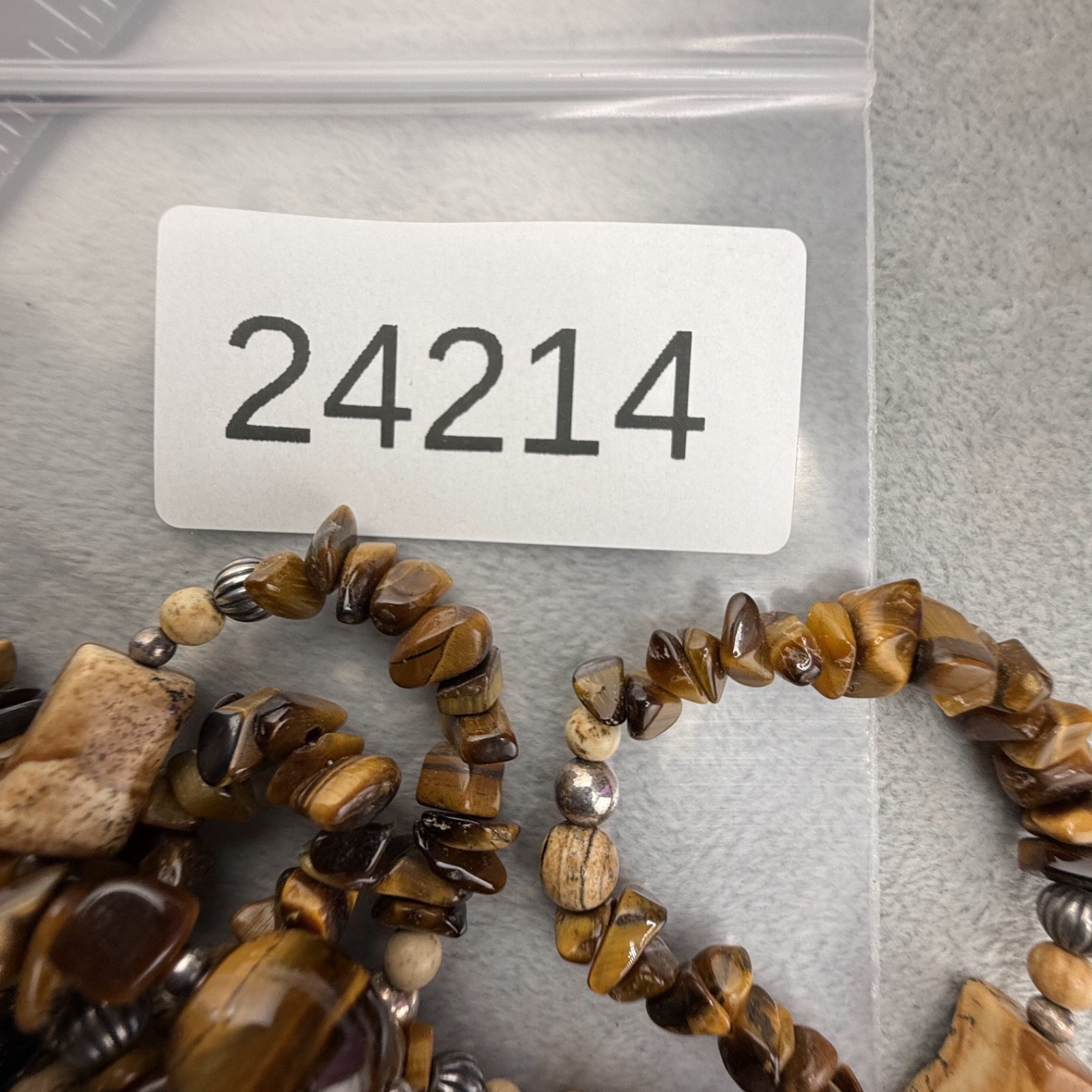 Vintage Carolyn Pollack Tigers Eye Necklace Relios Bracelet Set 34” 7”
