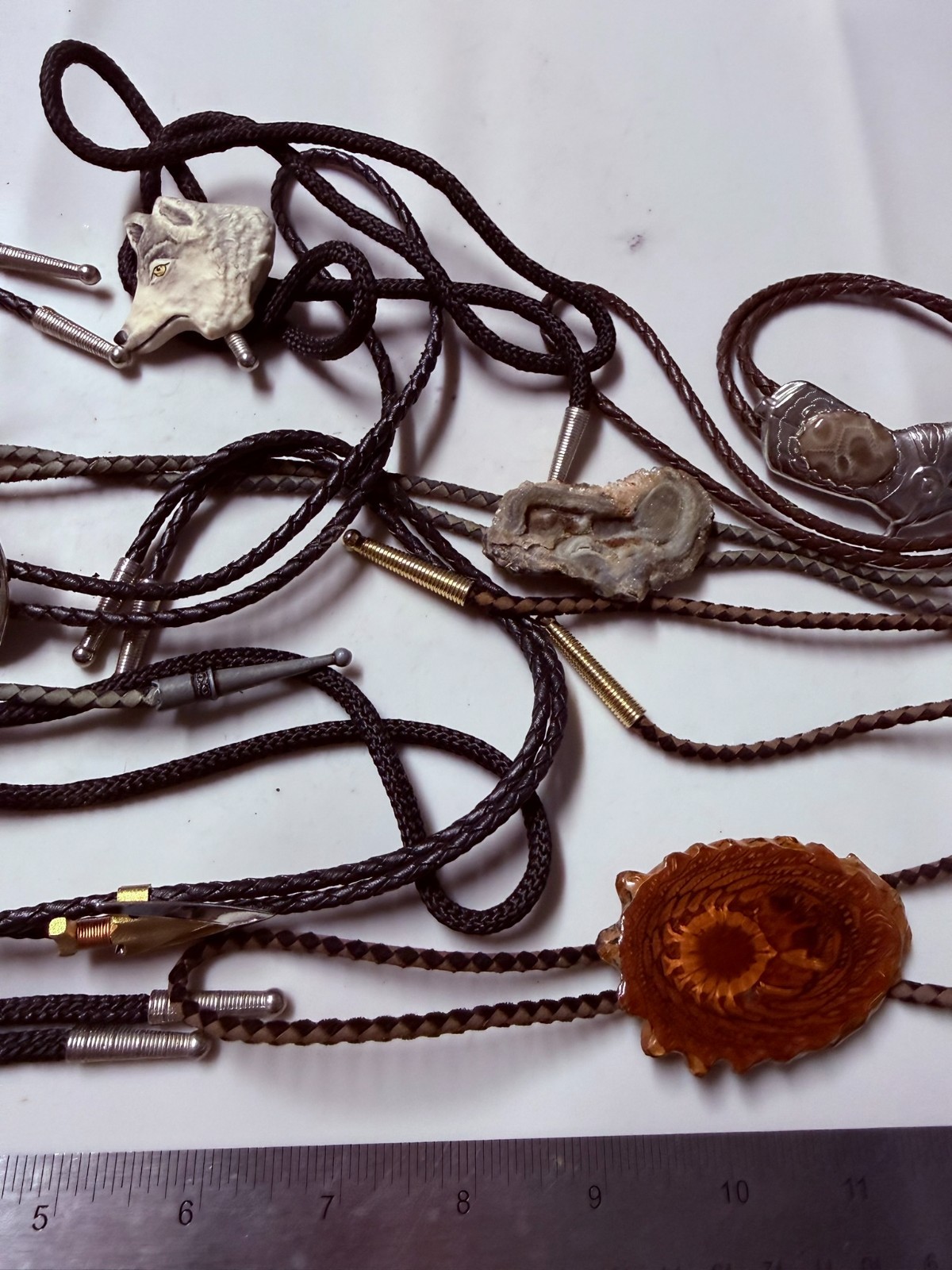 Collection Lot Amazing Variety Vintage and Modern Bolo Slides Bolo Ties – Y10