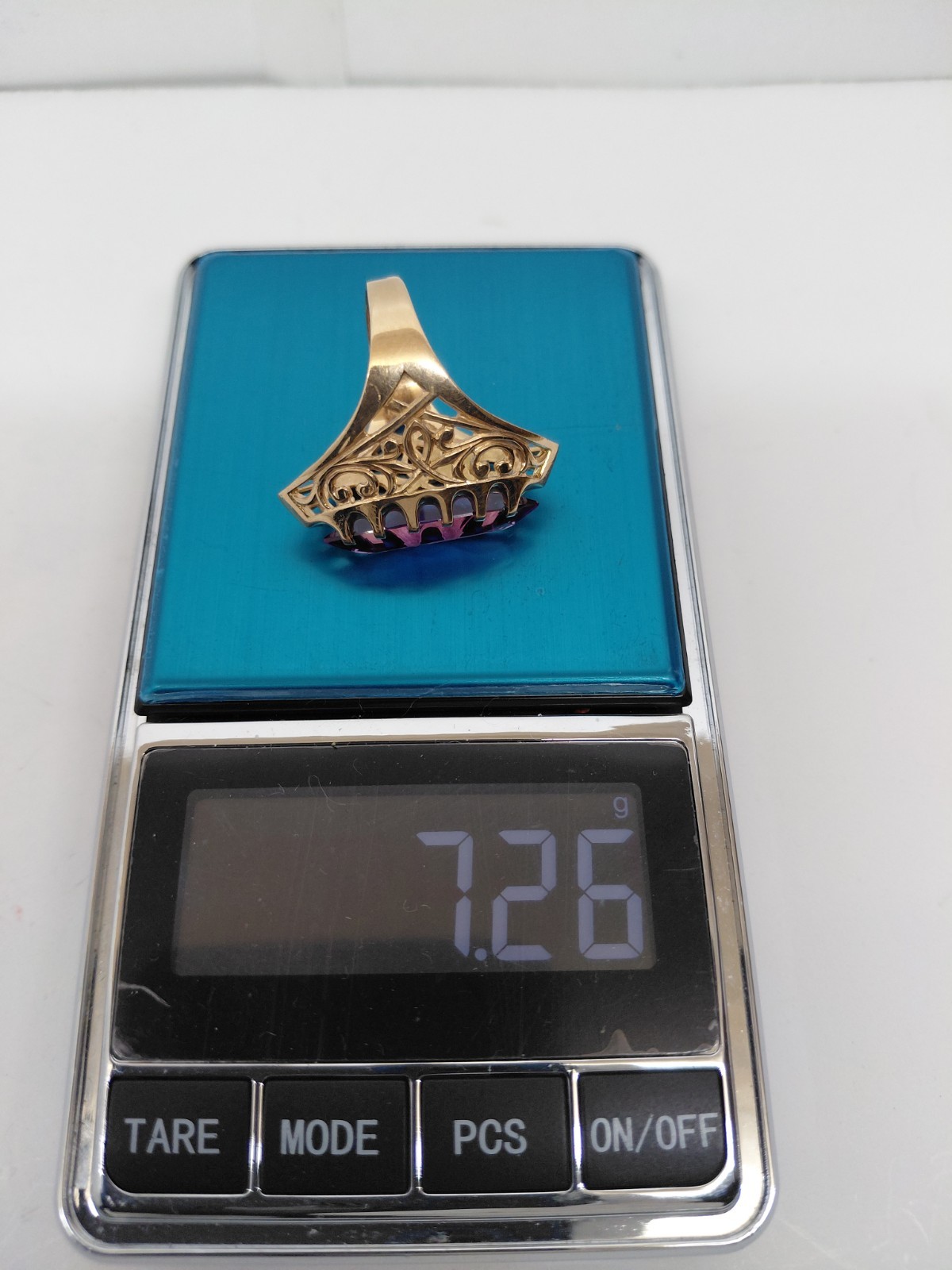 Vintage Soviet Solid Rose Gold Ring 14 K 583 Alexandrite Size 8.25