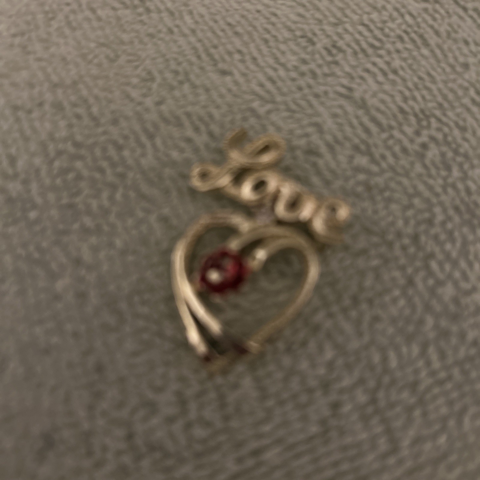 Vintage GERRY’S Love, Heart Pin, Gold Tone Metal, Enamel Flower and Crystal