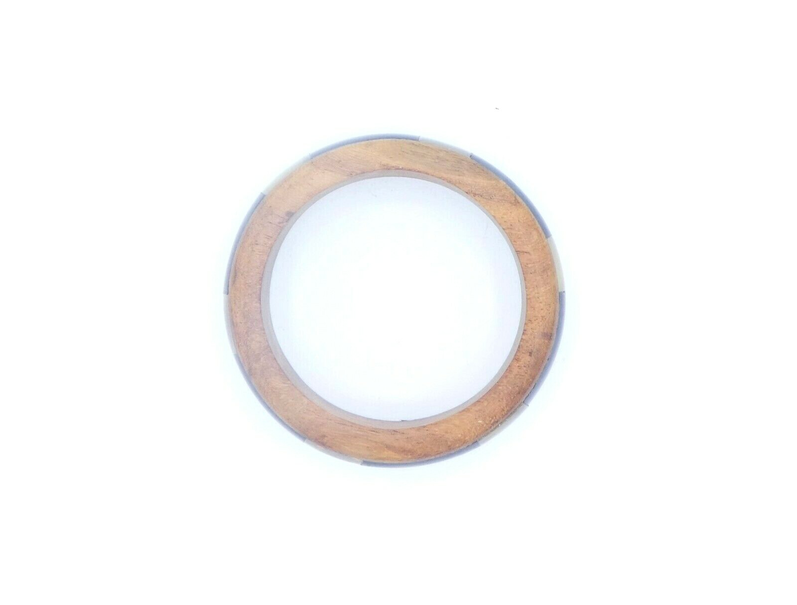Vintage 1960’s Lucite Plastic and Wood Bangle Bracelet