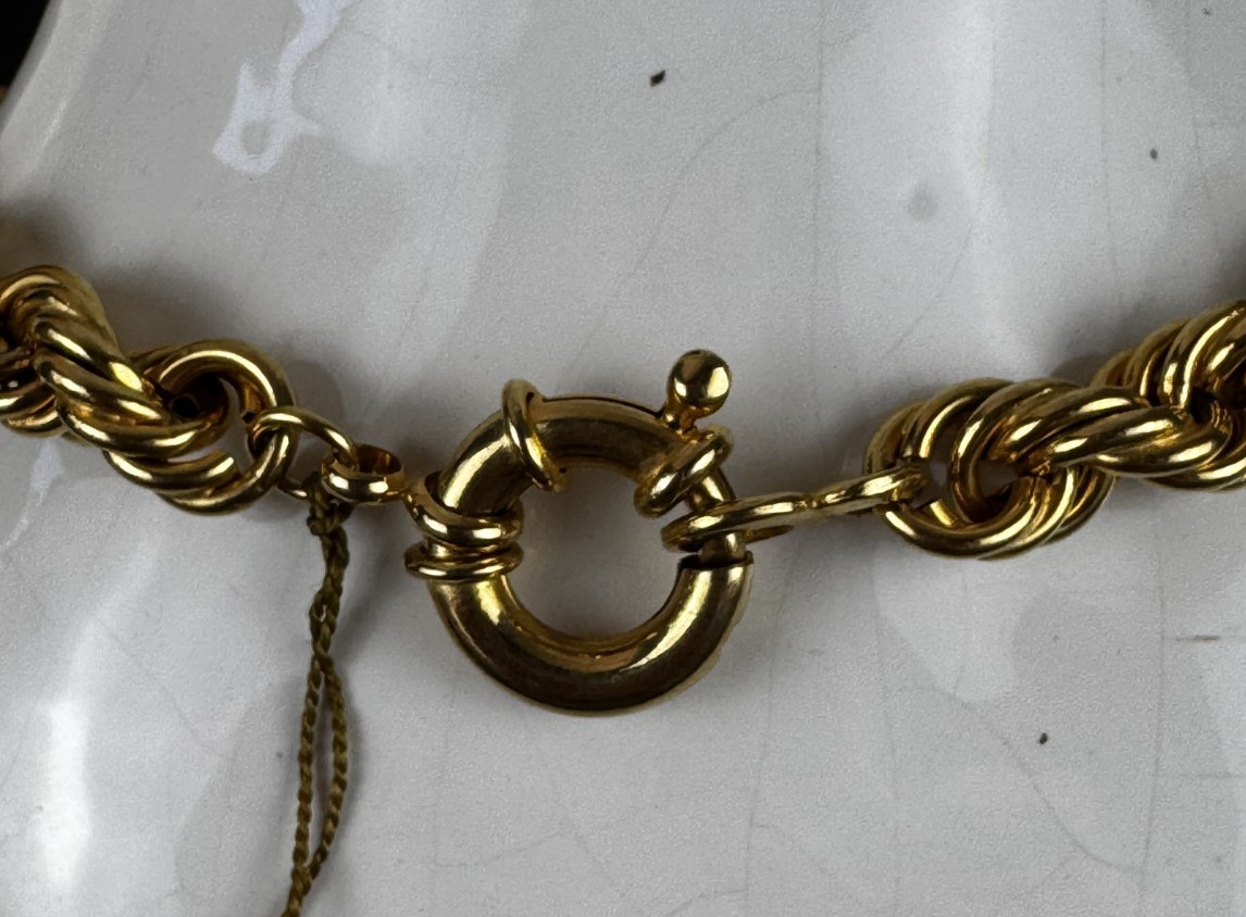 Gay Boyer Thick Retro Rapper Style Gold Finished Costume Jewelry Rope Necklace
