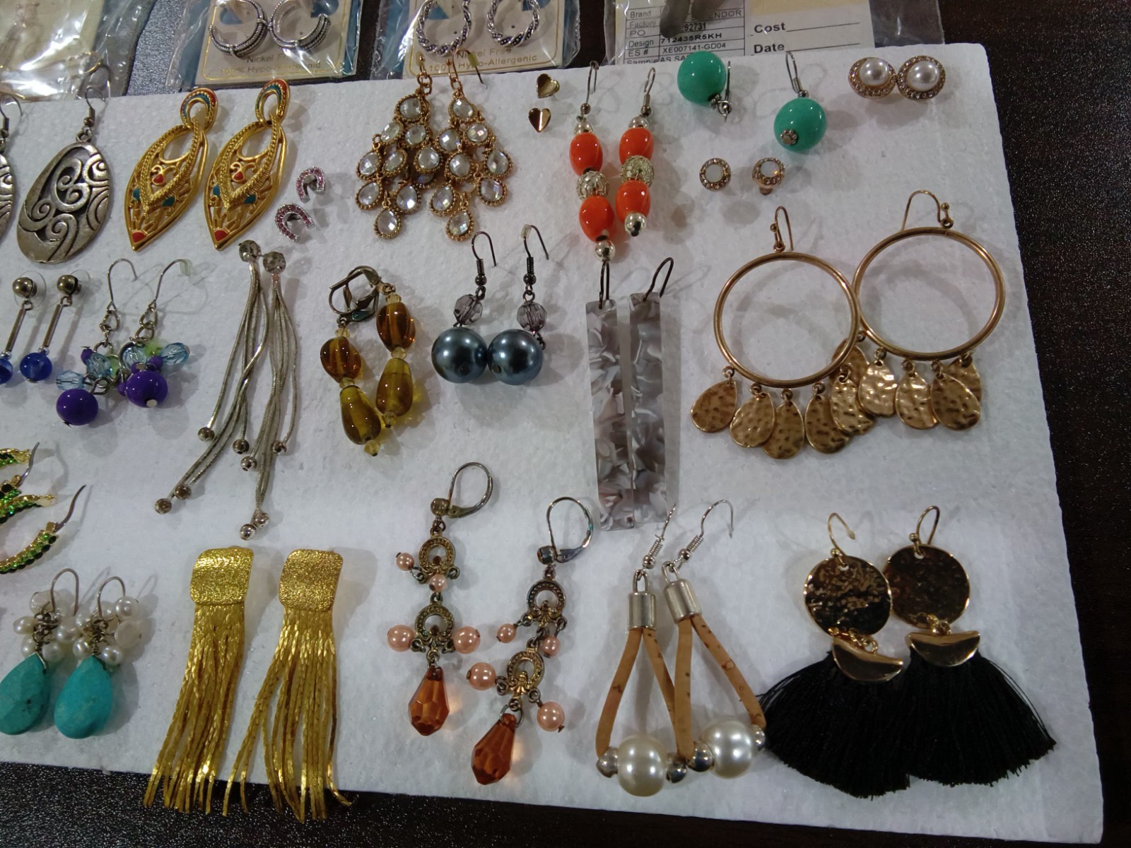 36 Pairs of Pierced Earrings Vintage to New, Different Styles
