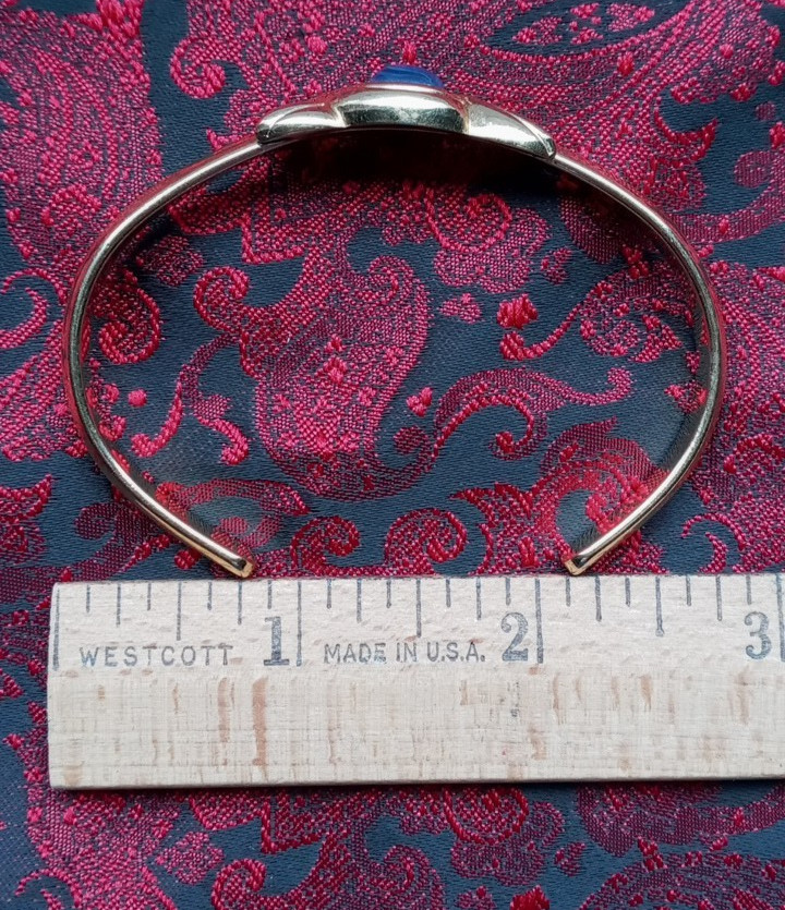 Avon Vintage Goldtone with Sodalite Cuff Bracelet