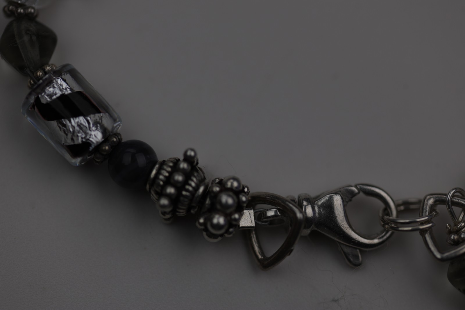 Charm and Gemstone Bracelet Sterling Silver