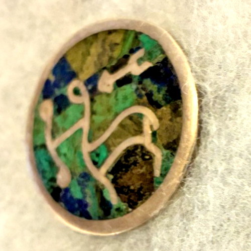 Taxco Los Castillo Sagittarius Sterling Silver Zodiac Inlay Brooch The Archer