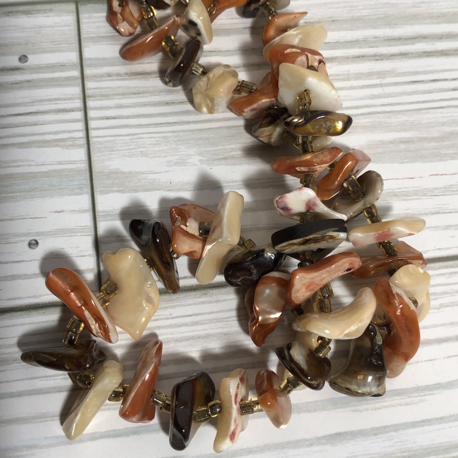 VTG Hawaiian Beach Natural Shell Necklace Bracelet lot MOP White Summer Core