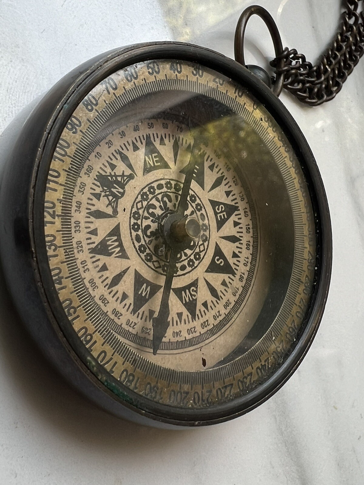 Henry Hughes London 1941 Compass Necklace -VR